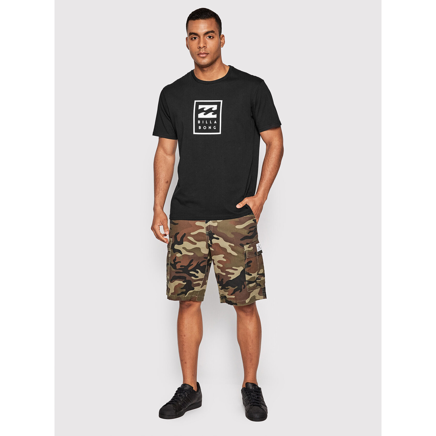 Billabong Tričko Unity Stacked C1SS63 BIP2 Čierna Regular Fit - Pepit.sk