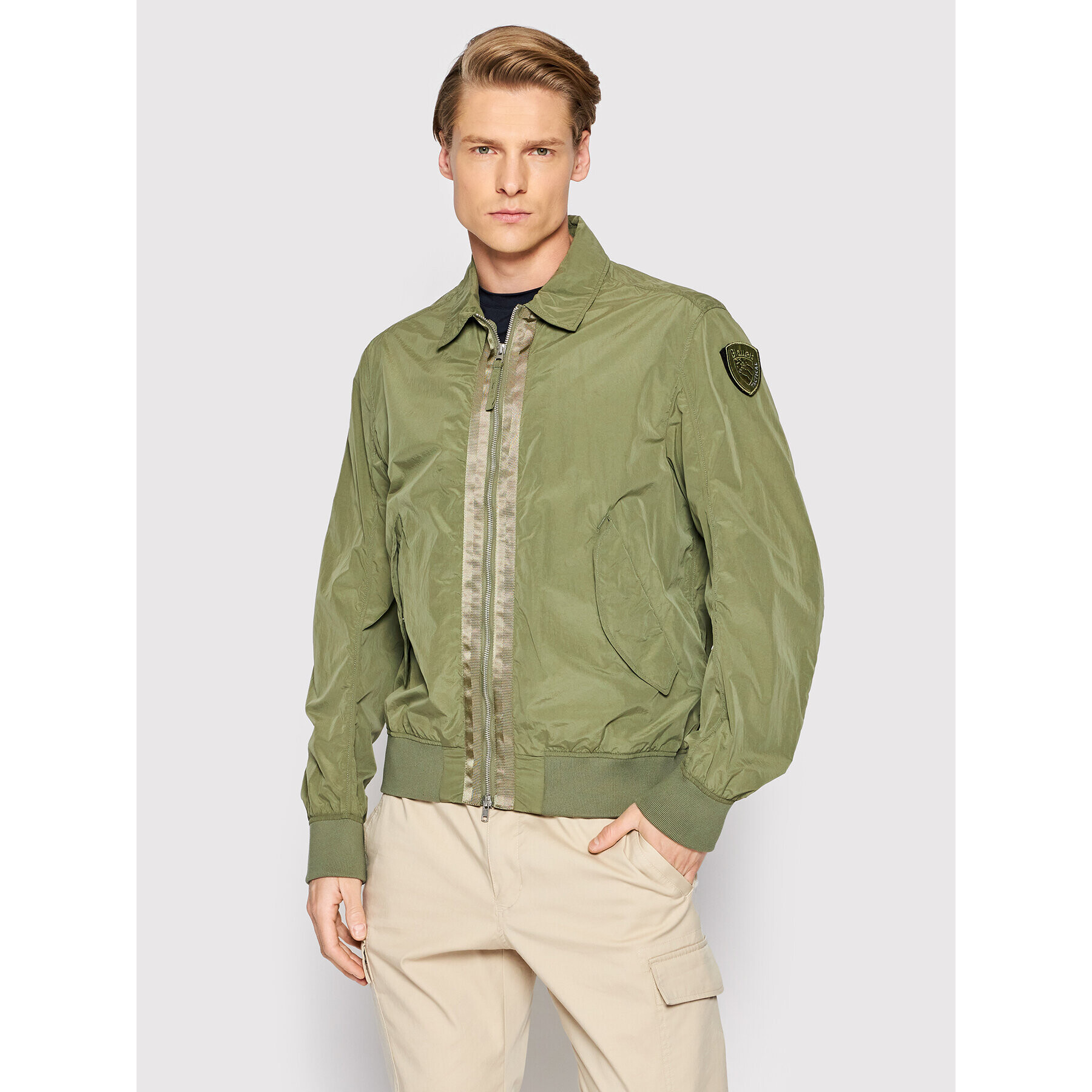 Blauer Bundy bomber Militare Lance 22SBLUC04149-006221 Zelená Regular Fit - Pepit.sk