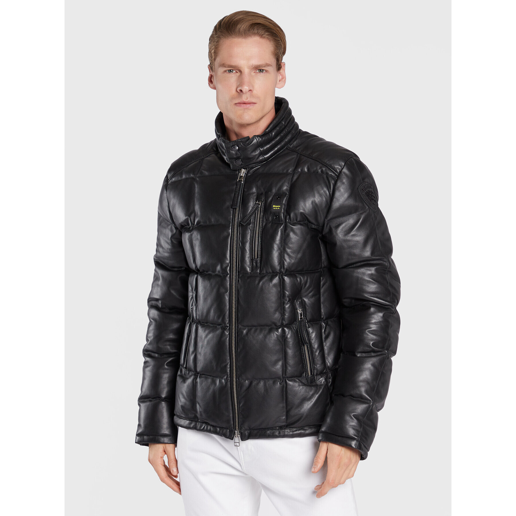 Blauer Kožená bunda BLUL01099 006381 Čierna Regular Fit - Pepit.sk