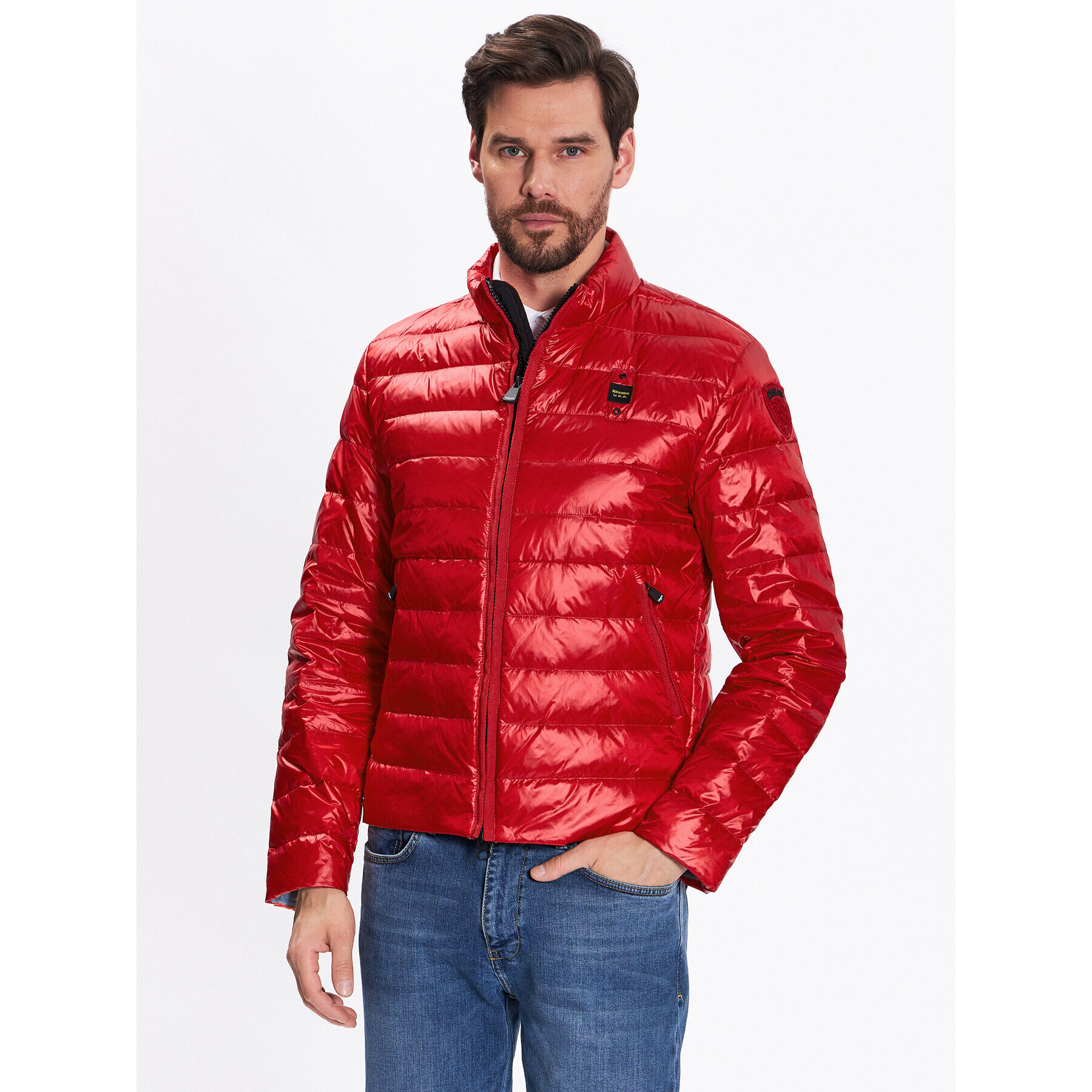 Blauer Prechodná bunda Jackson 23SBLUC03036 Červená Regular Fit - Pepit.sk