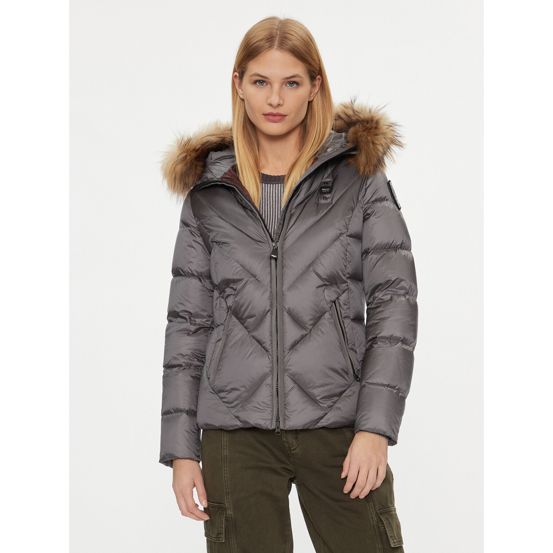 Blauer Vatovaná bunda 23WBLDC03141 Sivá Regular Fit - Pepit.sk