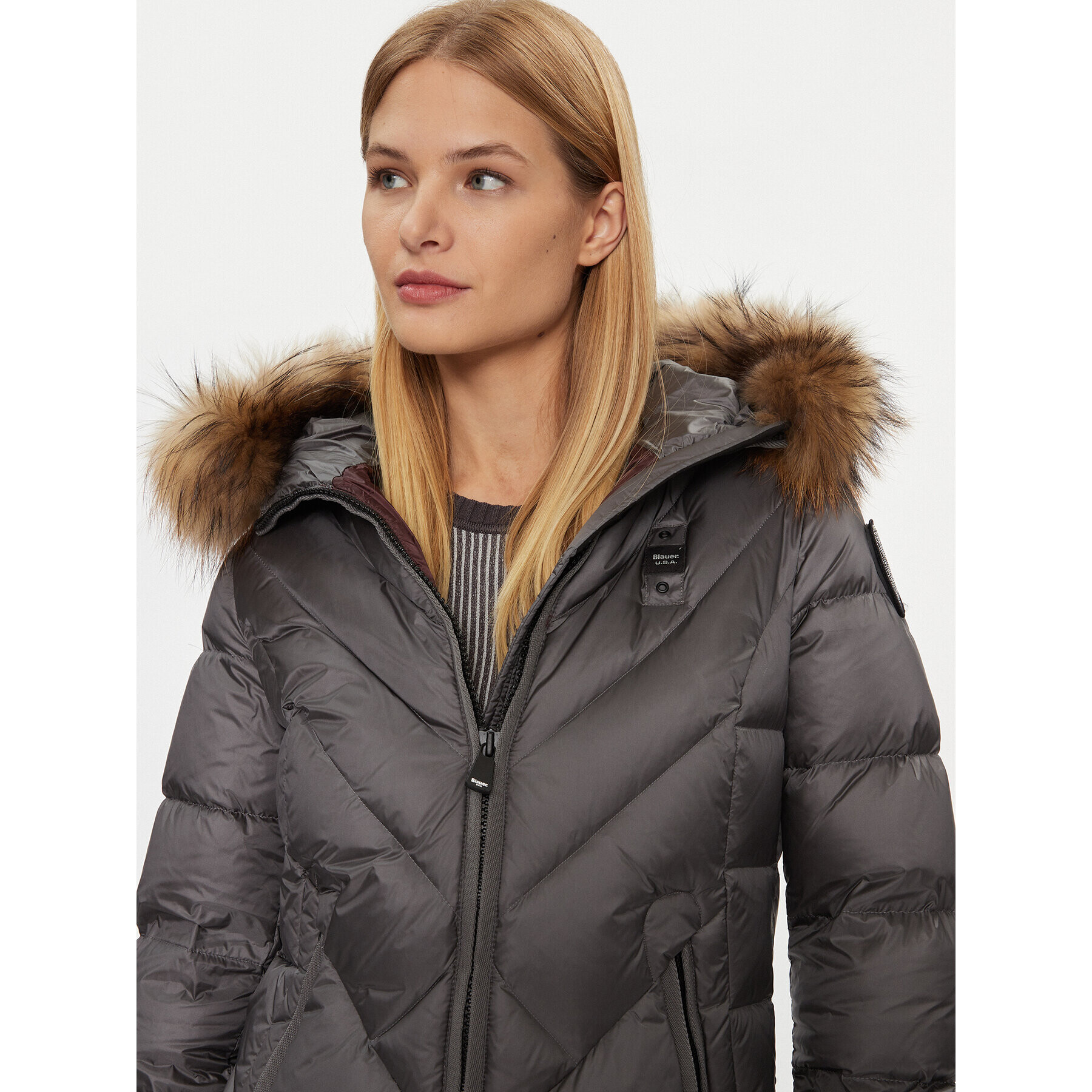 Blauer Vatovaná bunda 23WBLDC03141 Sivá Regular Fit - Pepit.sk