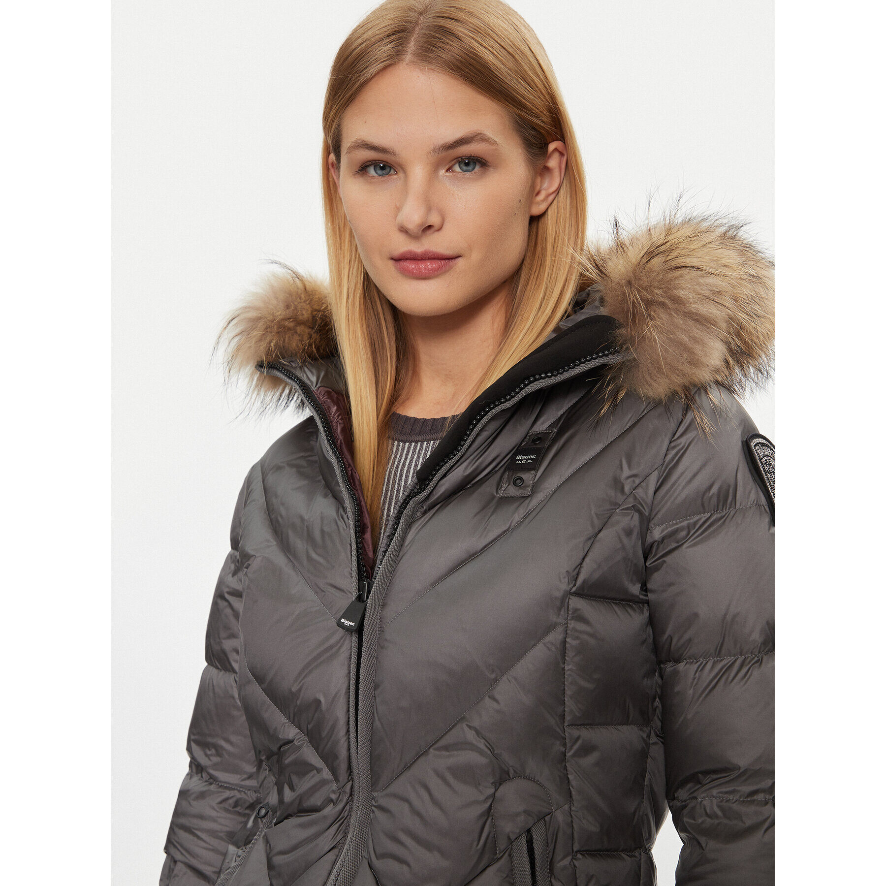 Blauer Vatovaná bunda 23WBLDK03140 Sivá Regular Fit - Pepit.sk