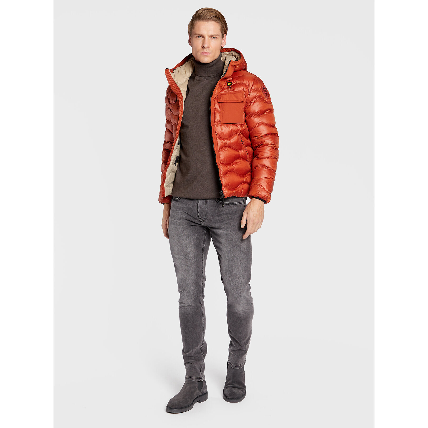 Blauer Vatovaná bunda Andy BLUC02143 005958 Oranžová Regular Fit - Pepit.sk