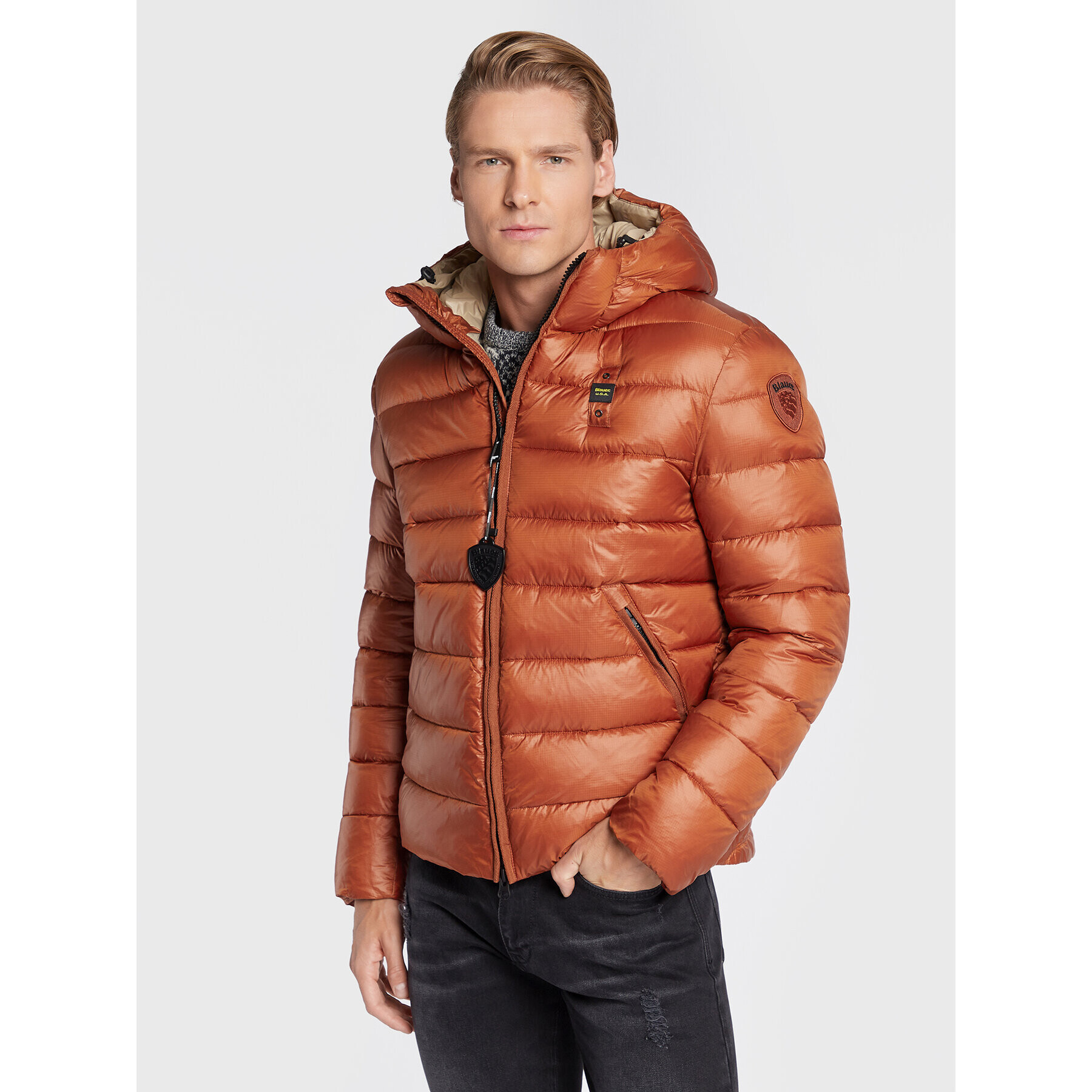 Blauer Vatovaná bunda BLUC02142 005958 Oranžová Regular Fit - Pepit.sk