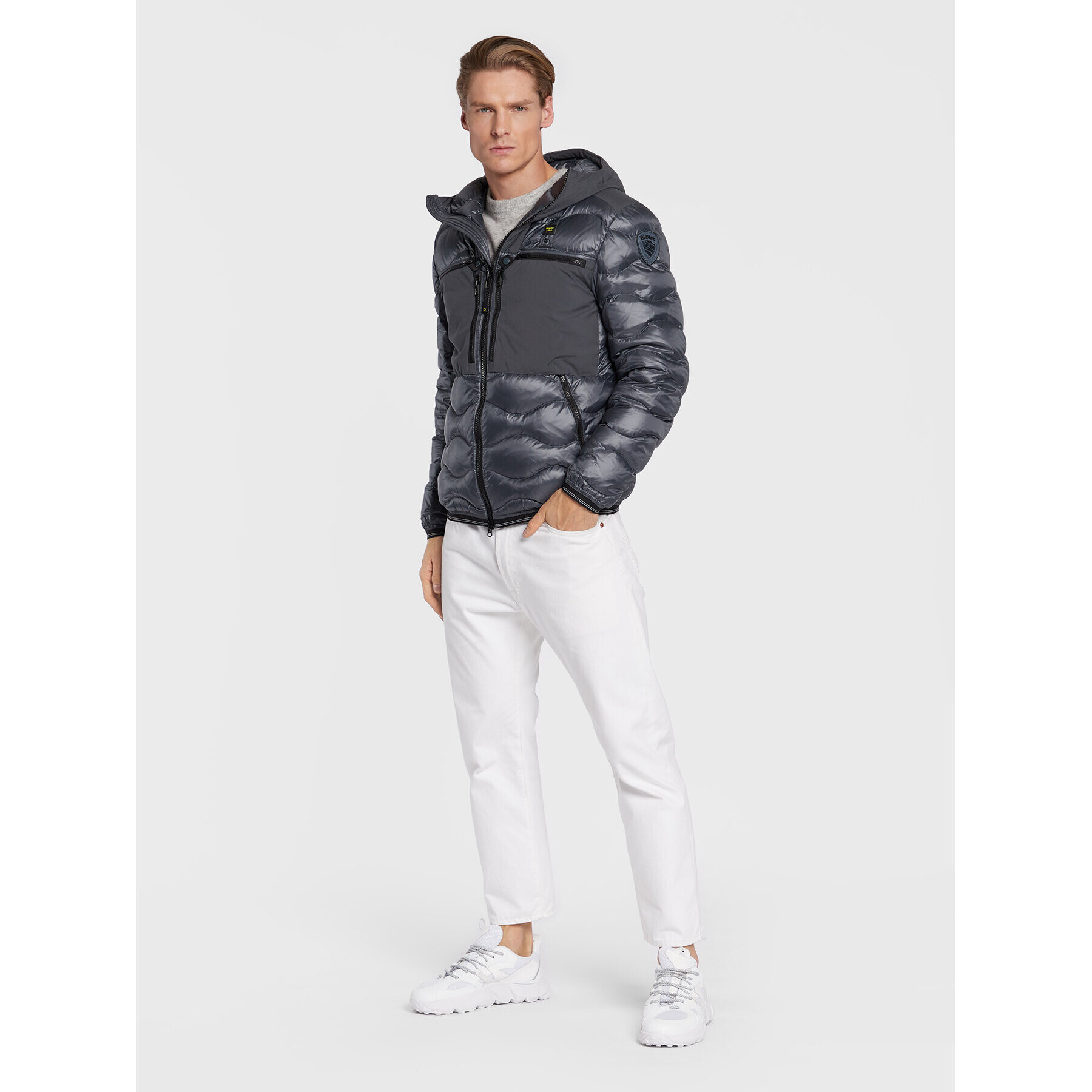 Blauer Vatovaná bunda BLUC03013 006355 Sivá Regular Fit - Pepit.sk