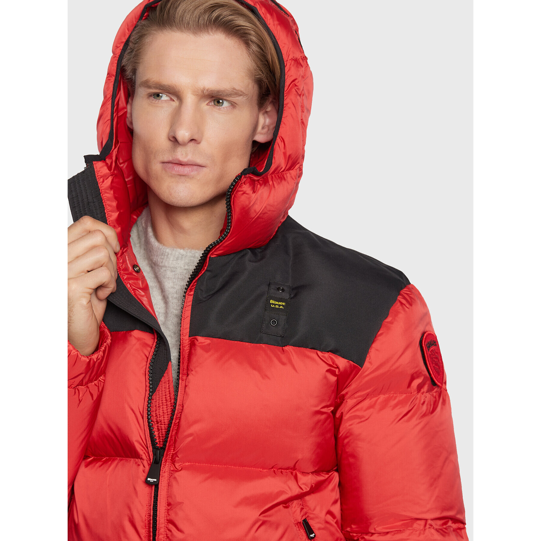 Blauer Vatovaná bunda BLUC03173 Červená Regular Fit - Pepit.sk