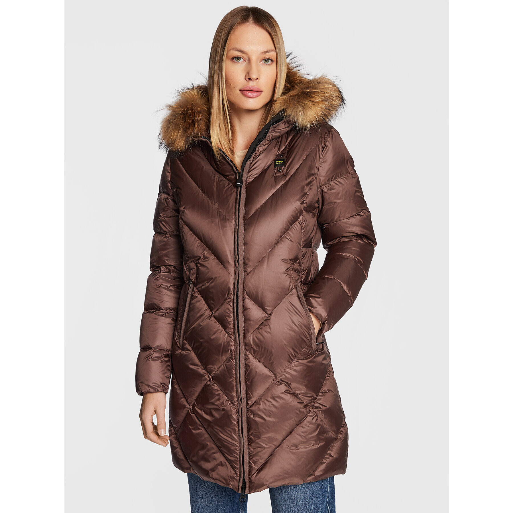 Blauer Vatovaná bunda Brandy BLDK03215 006047 Hnedá Regular Fit - Pepit.sk