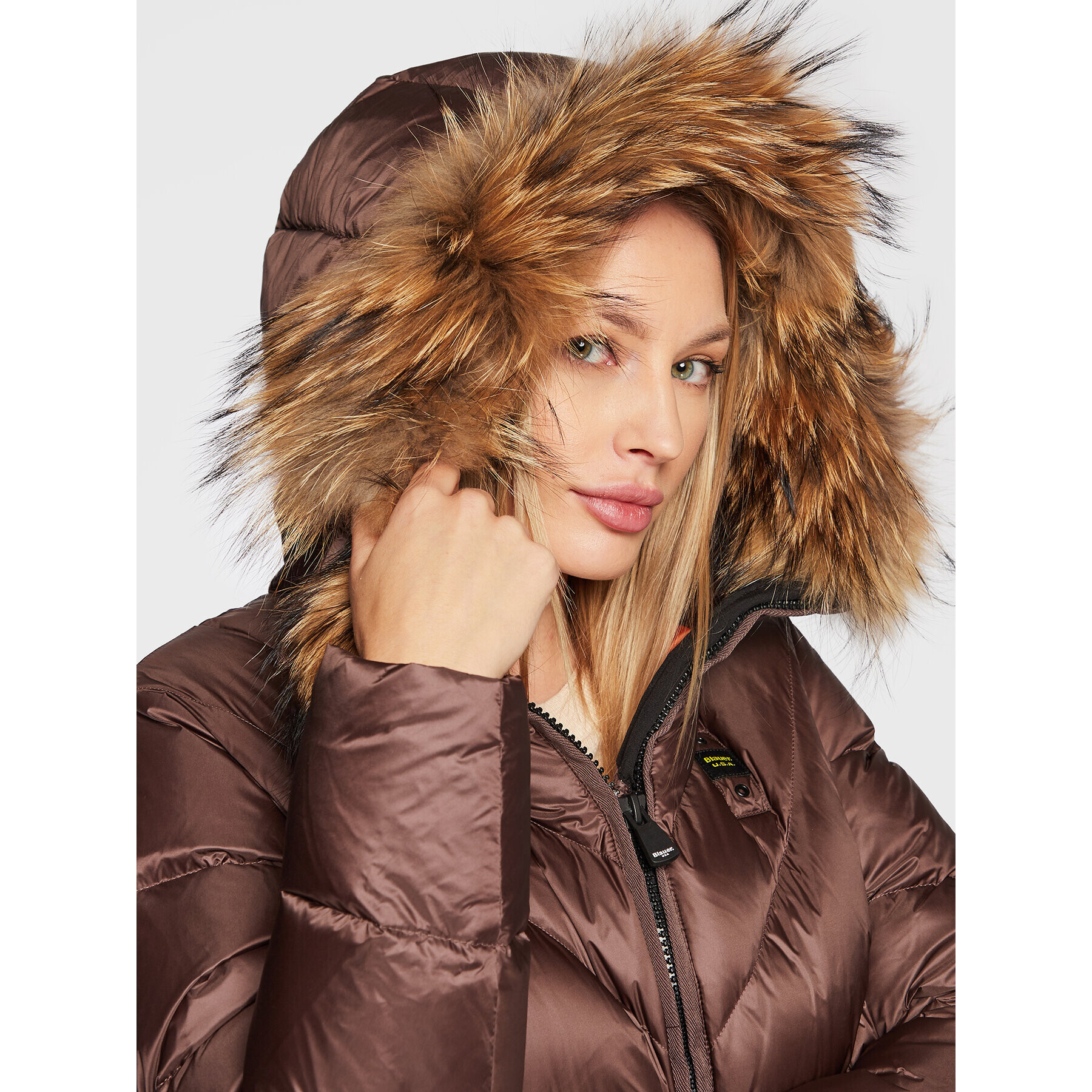 Blauer Vatovaná bunda Brandy BLDK03215 006047 Hnedá Regular Fit - Pepit.sk