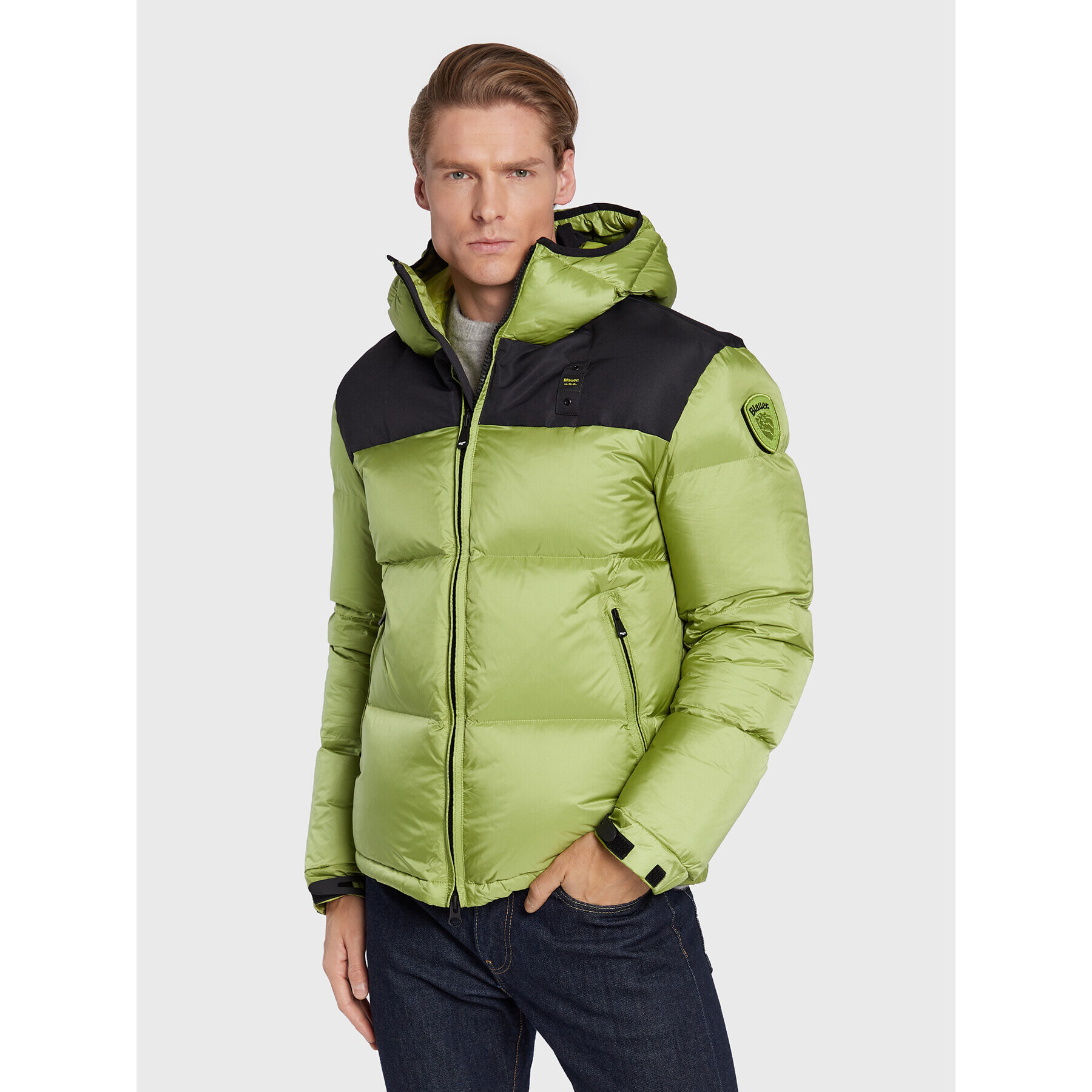 Blauer Vatovaná bunda Cooper BLUC03173 006365 Zelená Regular Fit - Pepit.sk