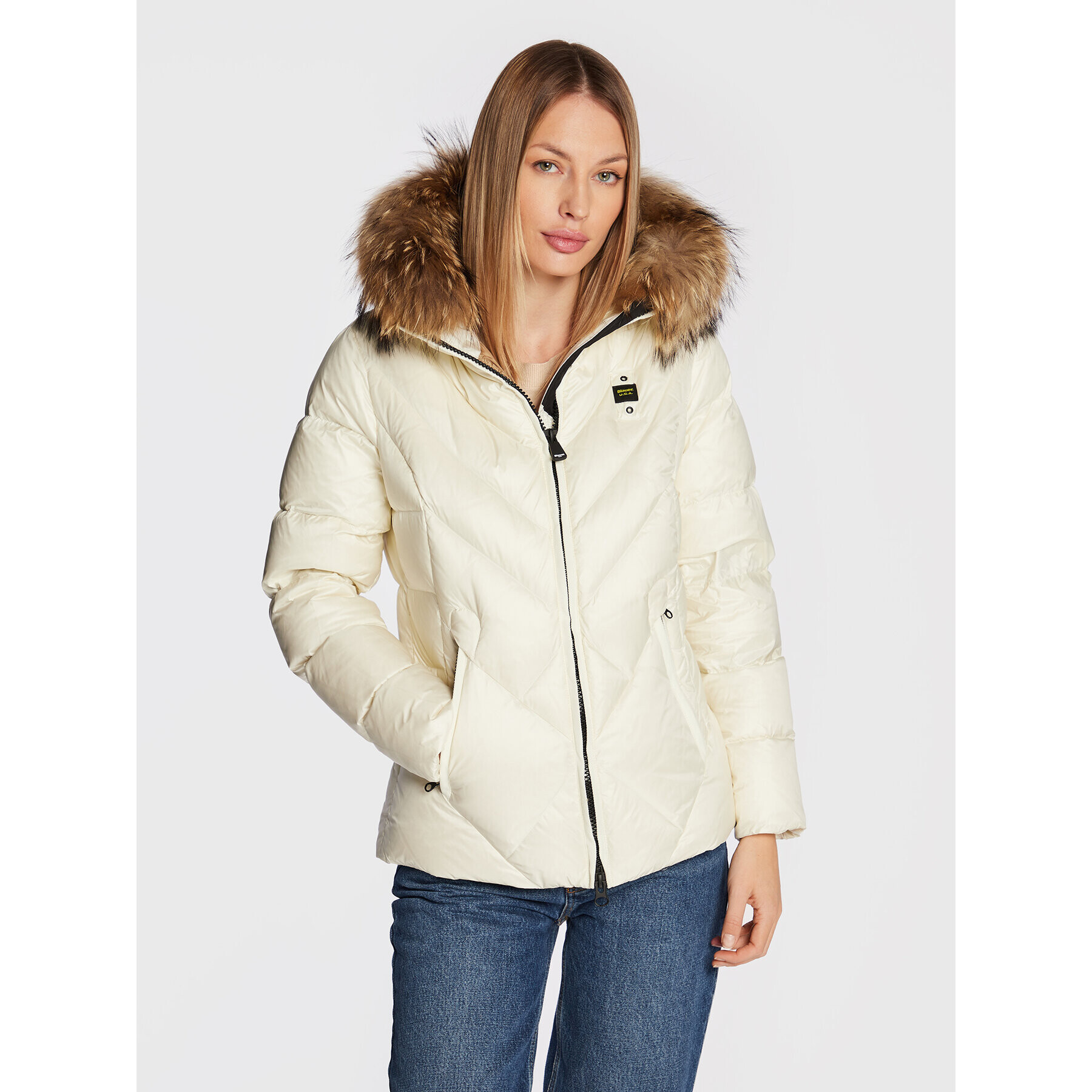 Blauer Vatovaná bunda Courtney BLDC03214 006047 Écru Regular Fit - Pepit.sk