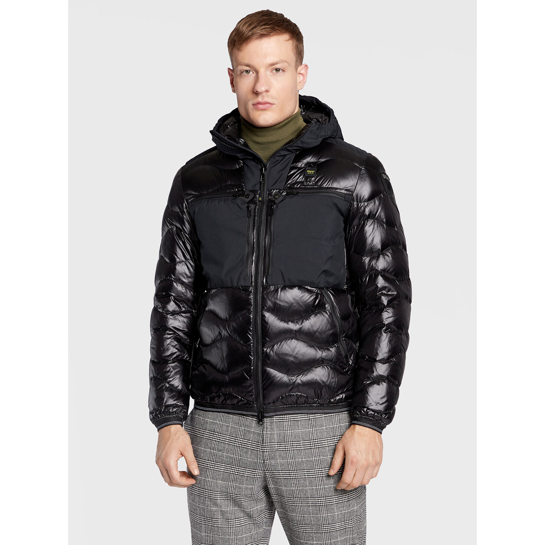 Blauer Vatovaná bunda Kent BLUC03013 006355 Čierna Regular Fit - Pepit.sk