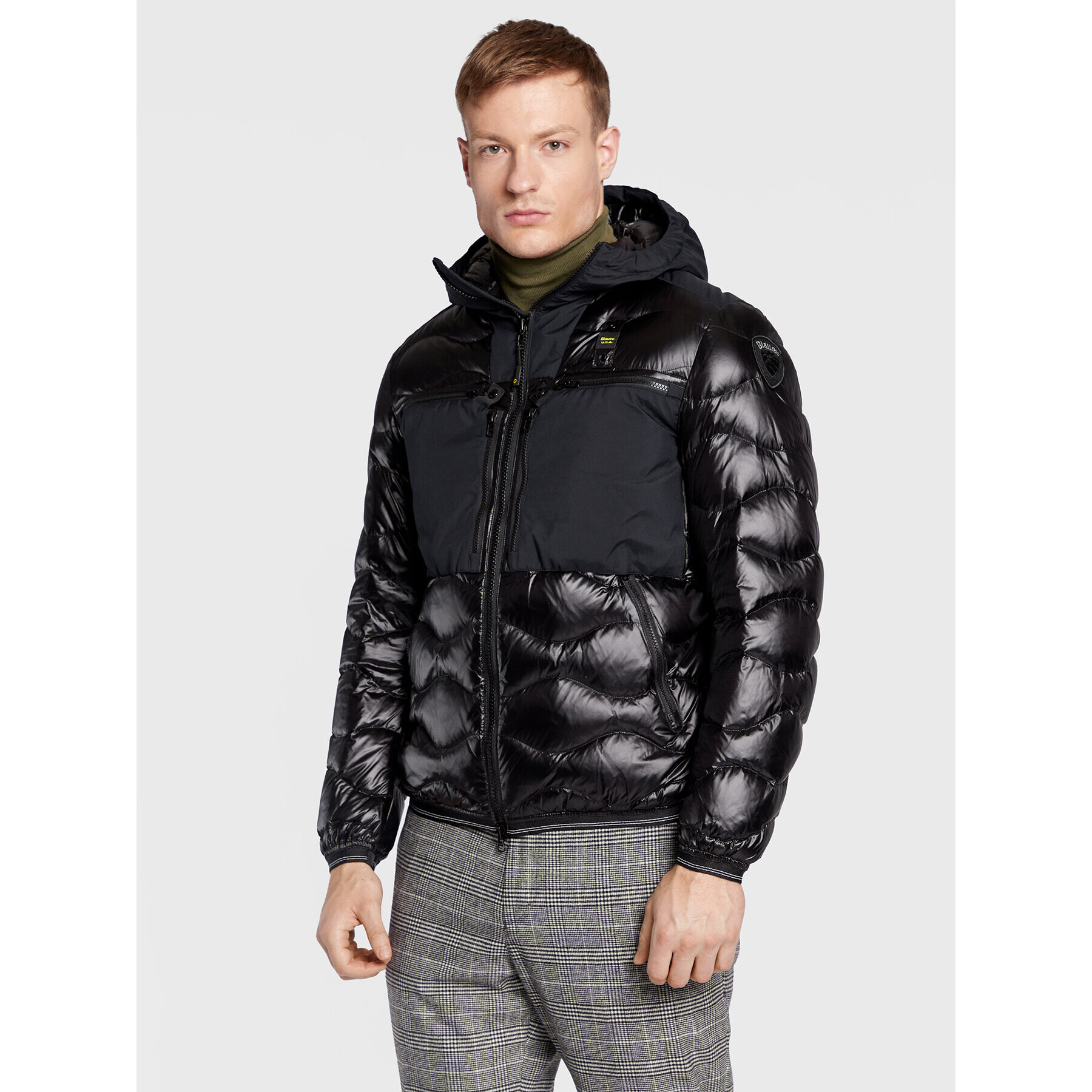 Blauer Vatovaná bunda Kent BLUC03013 006355 Čierna Regular Fit - Pepit.sk