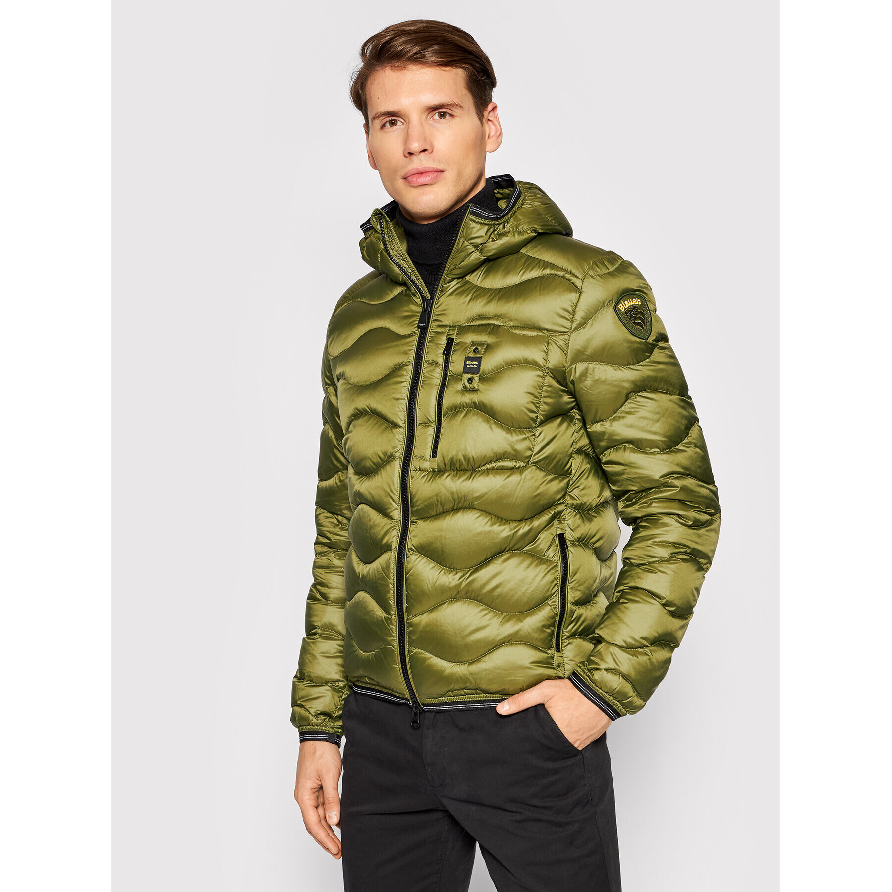 Blauer Vatovaná bunda Maurice 21WBLUC03080 004719 Zelená Regular Fit - Pepit.sk