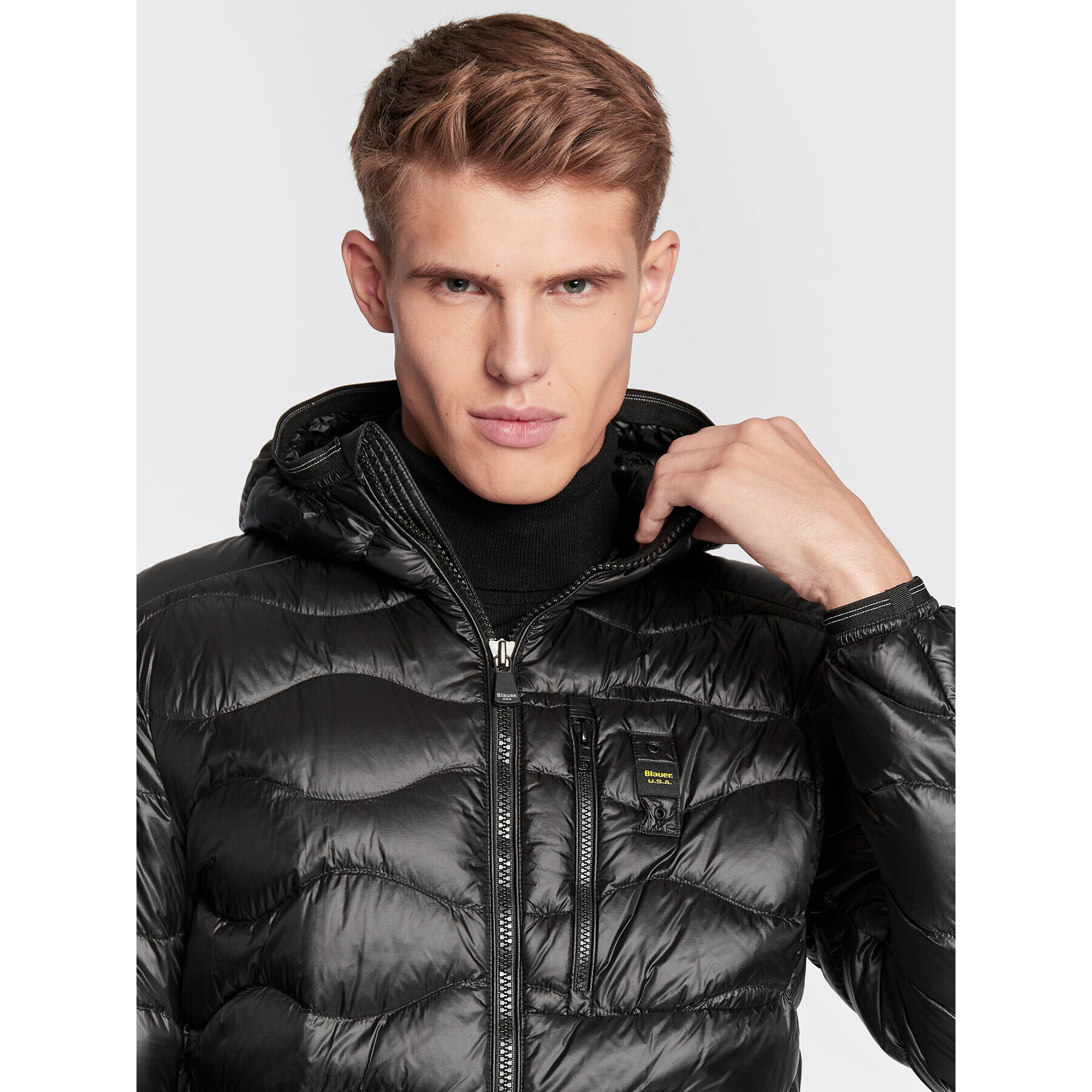 Blauer Vatovaná bunda Terence BLUC03014 006355 Čierna Regular Fit - Pepit.sk