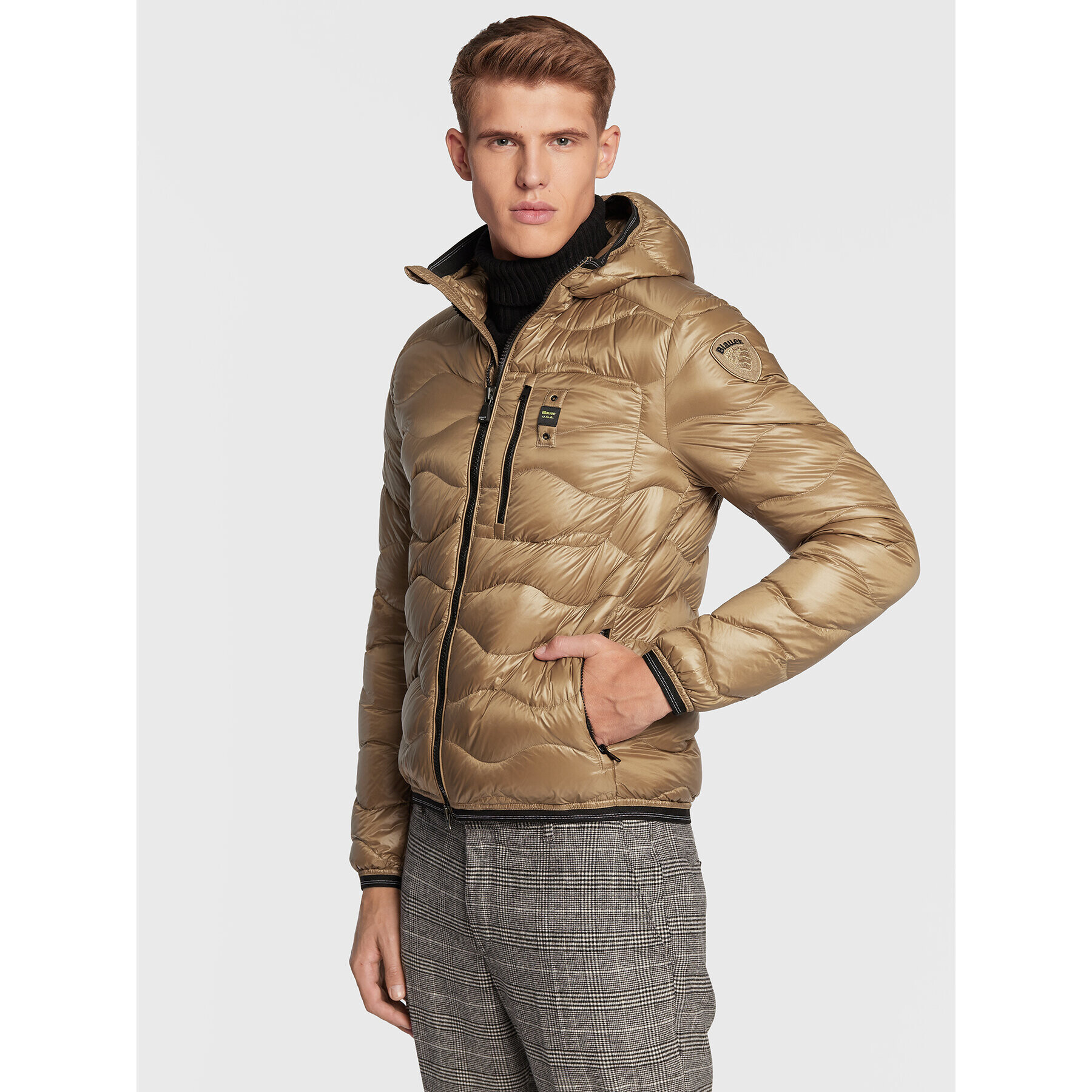 Blauer Vatovaná bunda Terence BLUC03014 006355 Zlatá Regular Fit - Pepit.sk