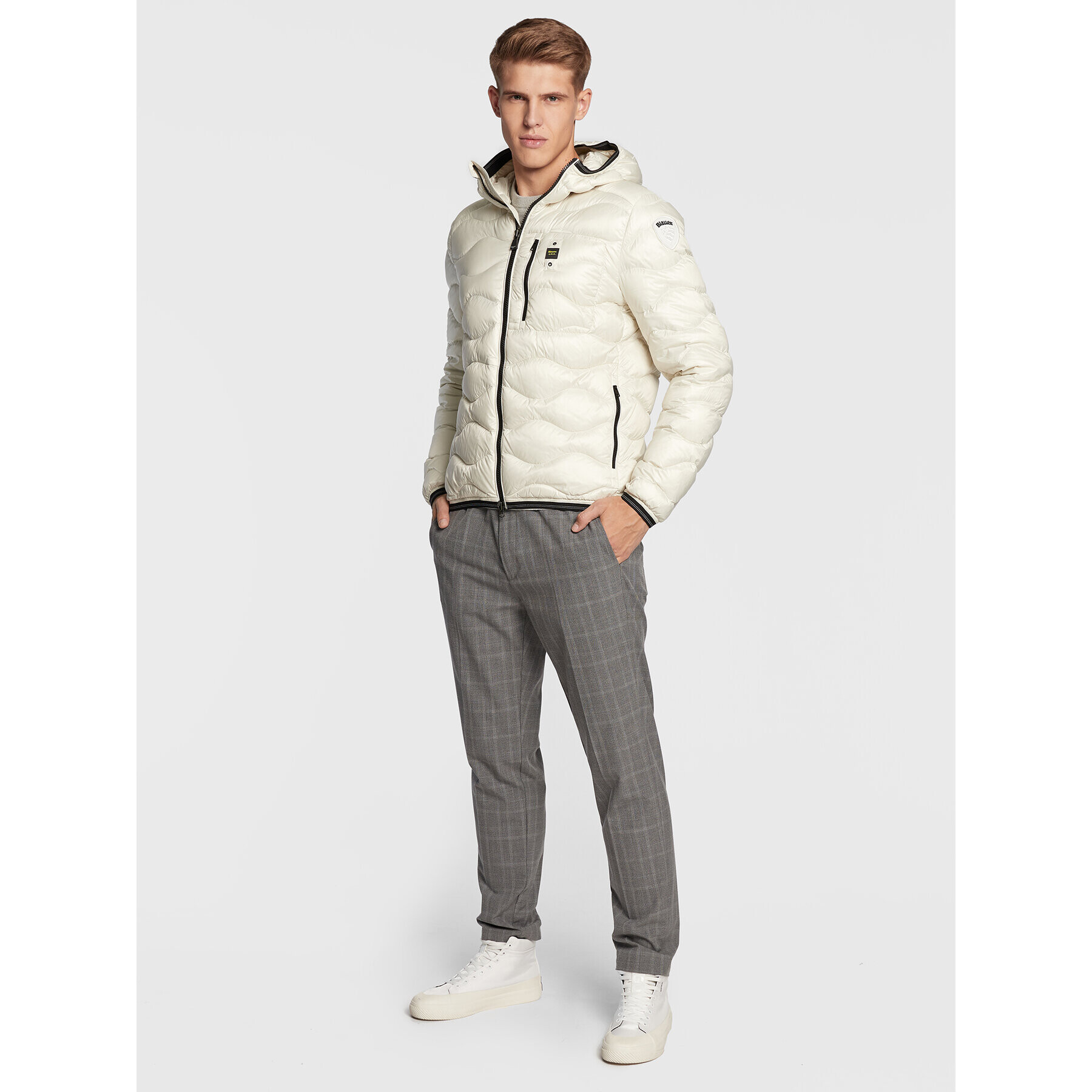 Blauer Vatovaná bunda Terence Wave BLUC03014 006355 Béžová Regular Fit - Pepit.sk