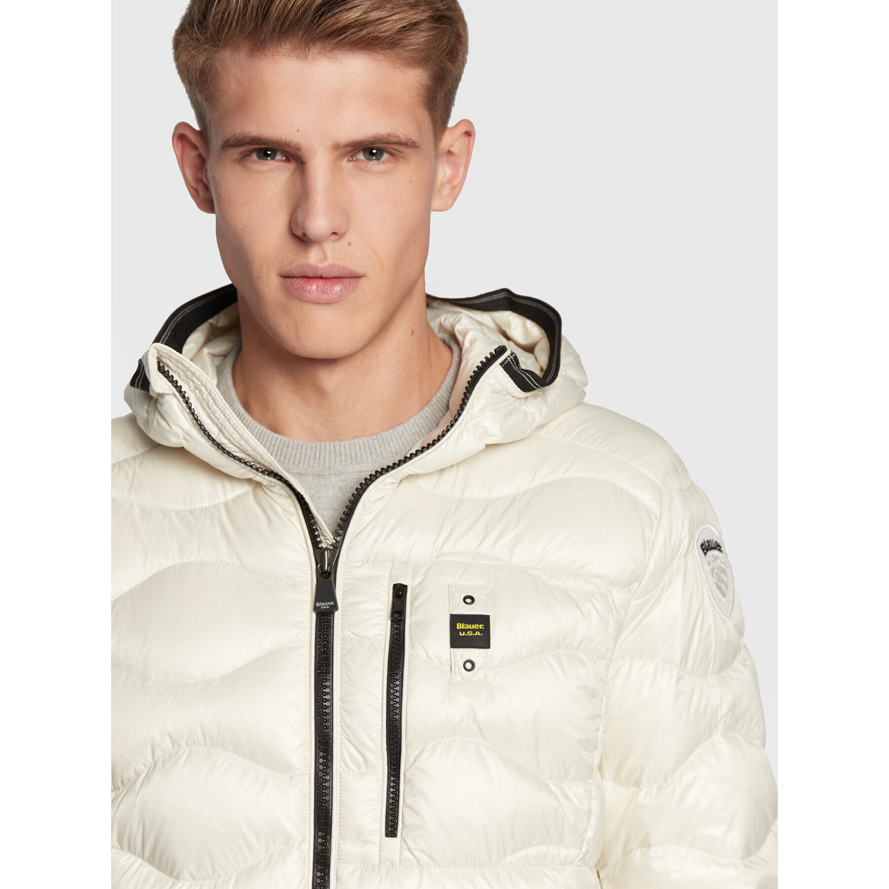 Blauer Vatovaná bunda Terence Wave BLUC03014 006355 Béžová Regular Fit - Pepit.sk