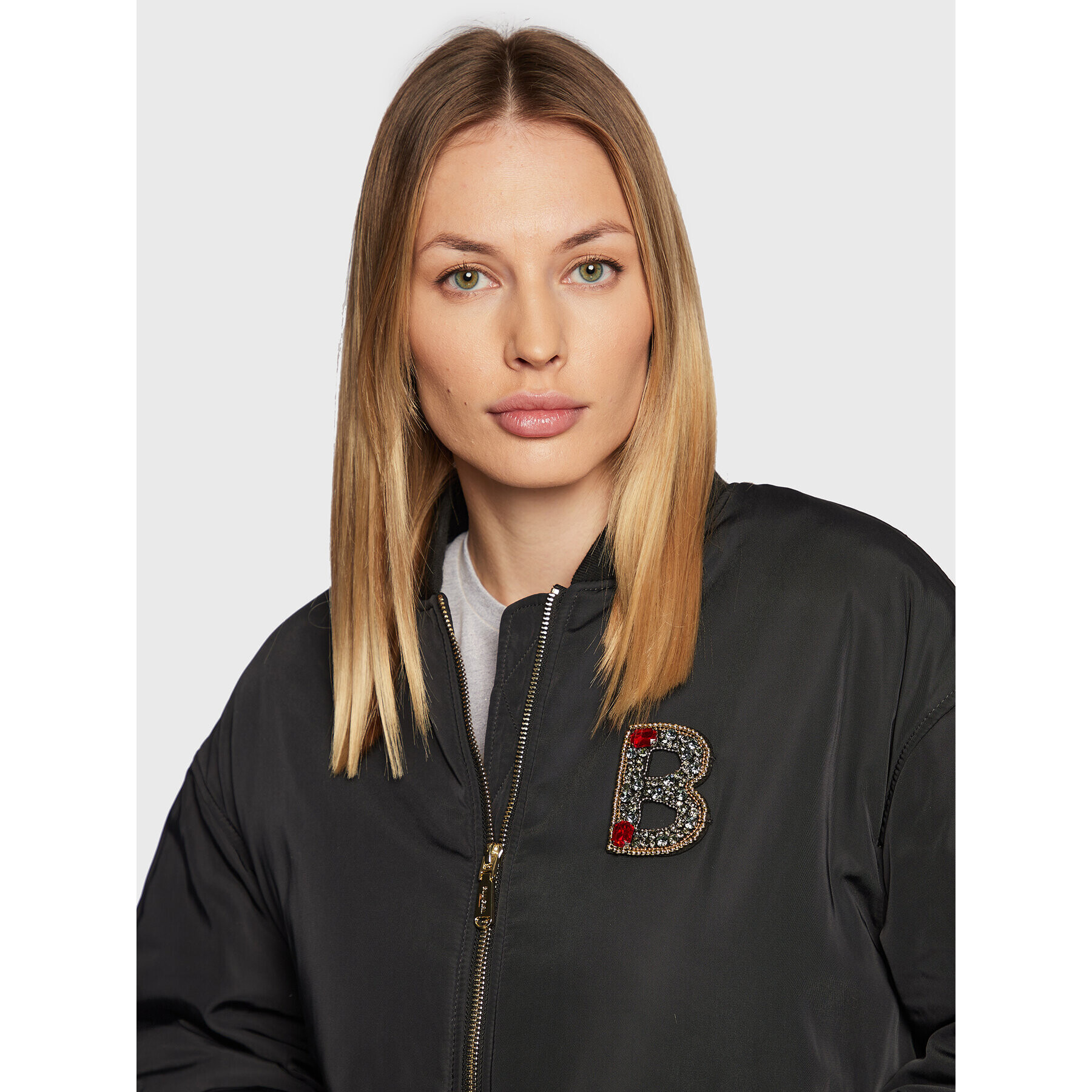 Blugirl Blumarine Bundy bomber RF2155-T3186 Čierna Regular Fit - Pepit.sk