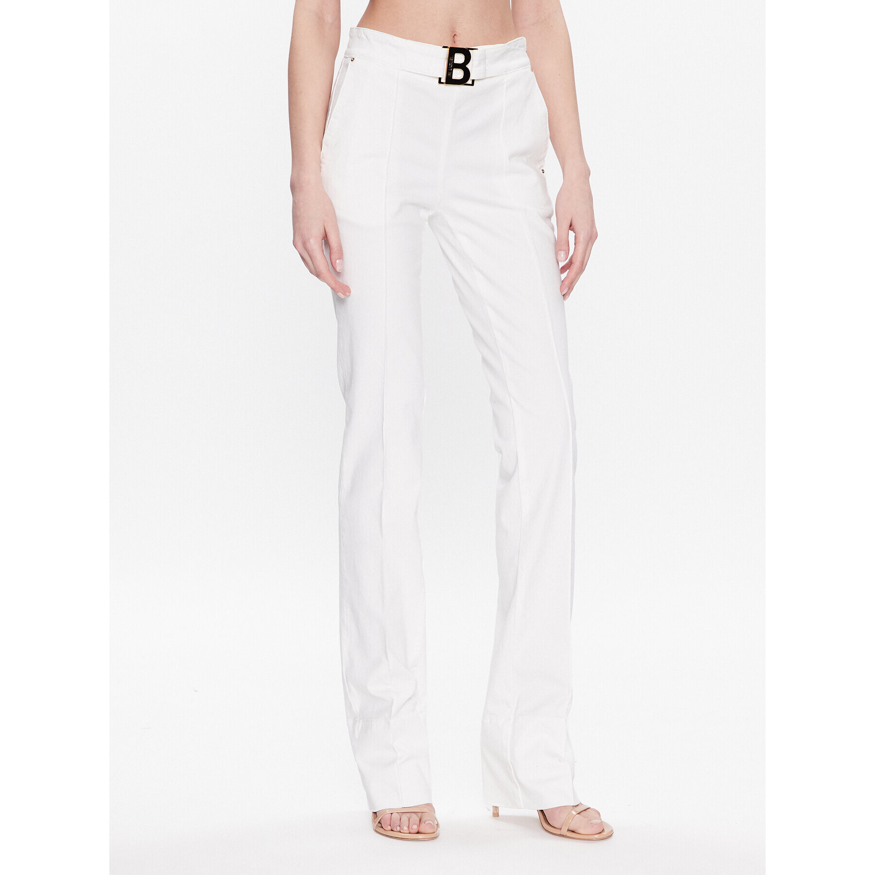 Blugirl Blumarine Džínsy RA3142-T3546 Biela Straight Leg - Pepit.sk