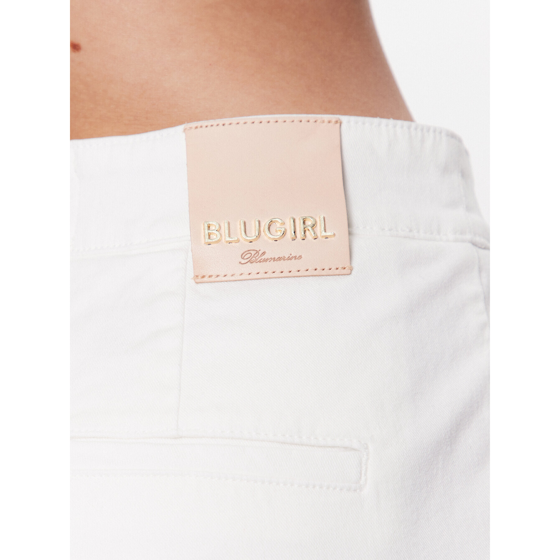 Blugirl Blumarine Džínsy RA3142-T3546 Biela Straight Leg - Pepit.sk