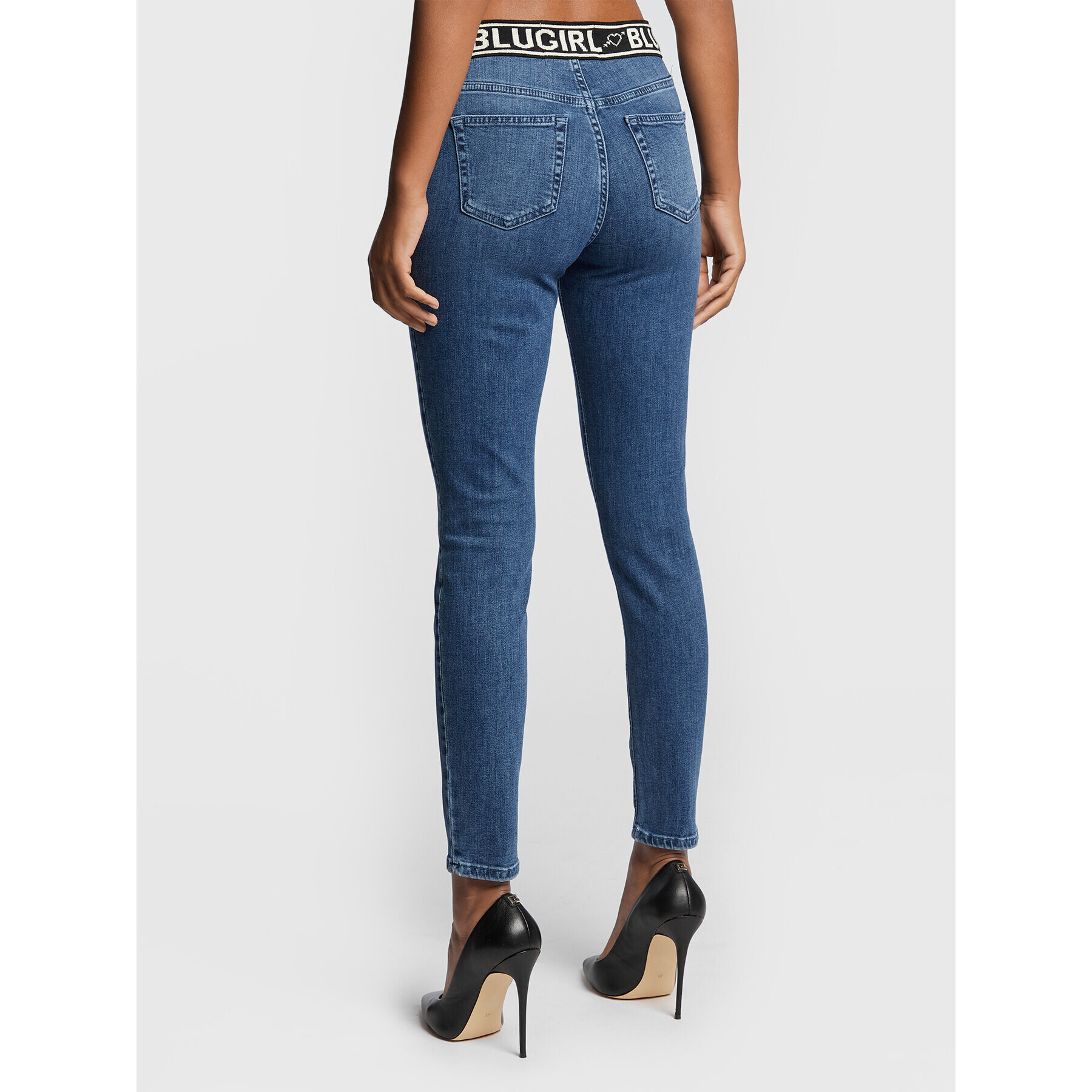 Blugirl Blumarine Džínsy RF2092-D4418 Modrá Skinny Fit - Pepit.sk