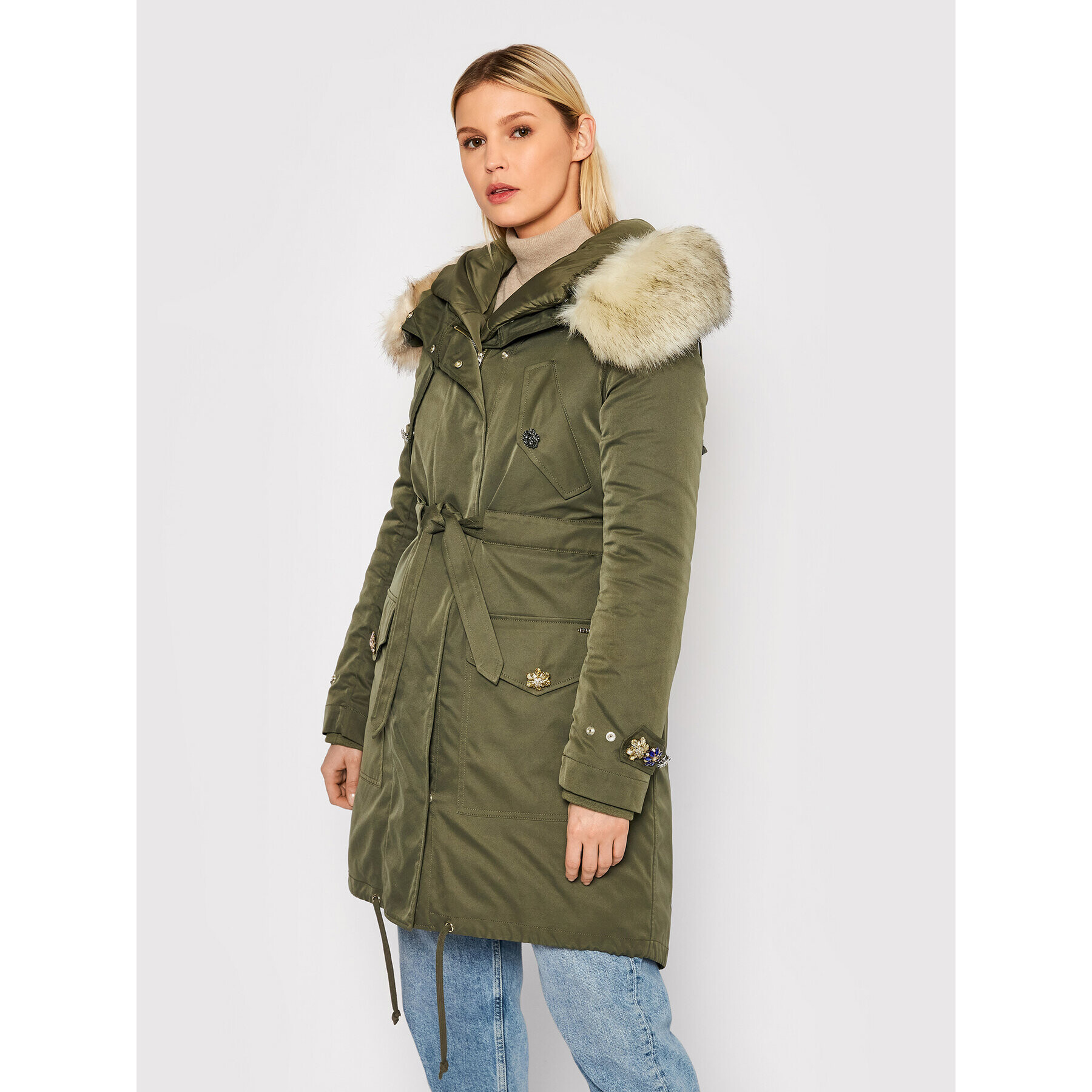 Blugirl Blumarine Parka RH1265-T8727 Zelená Regular Fit - Pepit.sk