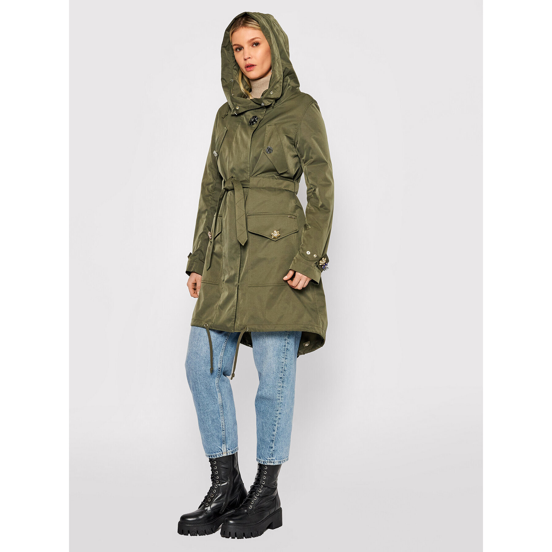 Blugirl Blumarine Parka RH1265-T8727 Zelená Regular Fit - Pepit.sk