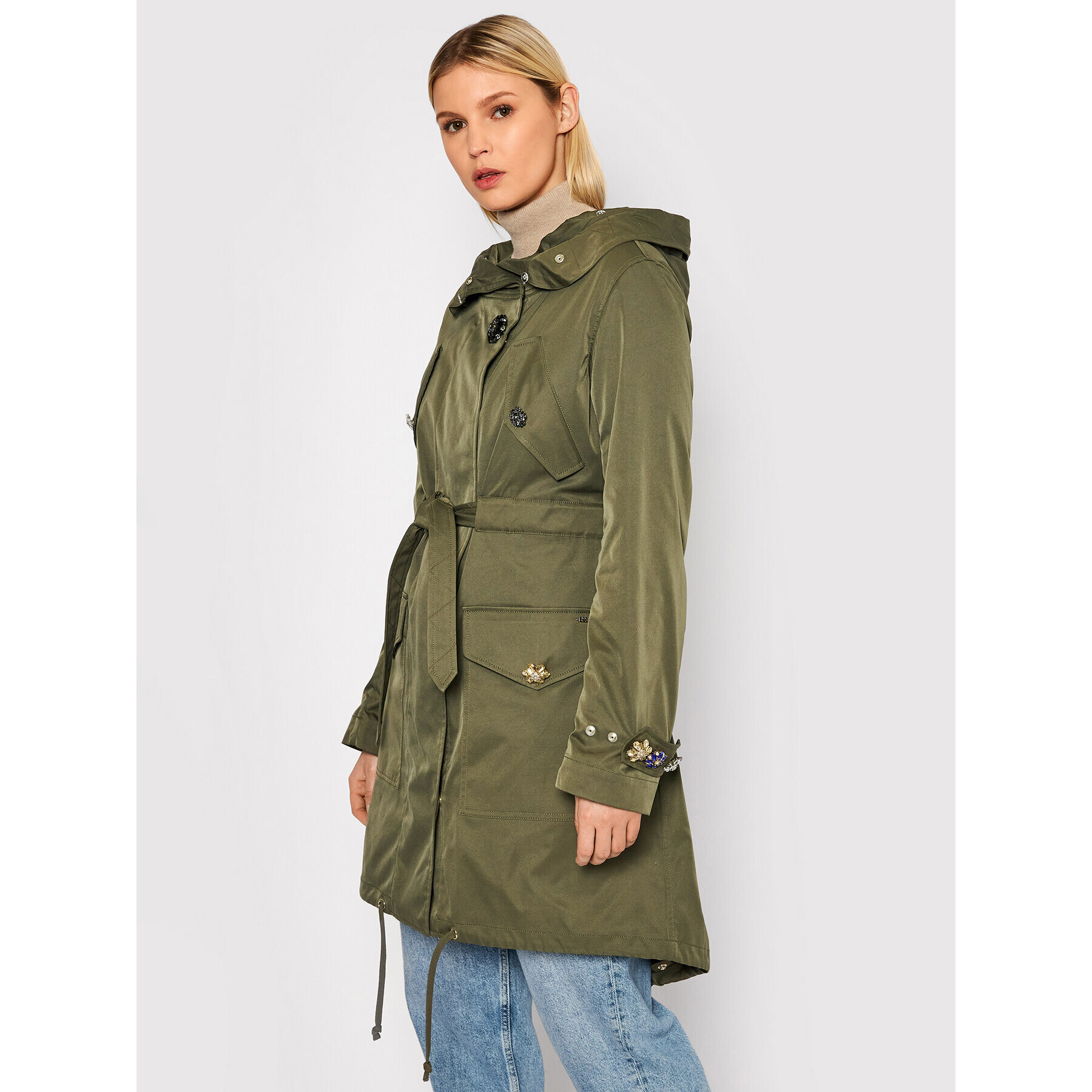 Blugirl Blumarine Parka RH1265-T8727 Zelená Regular Fit - Pepit.sk