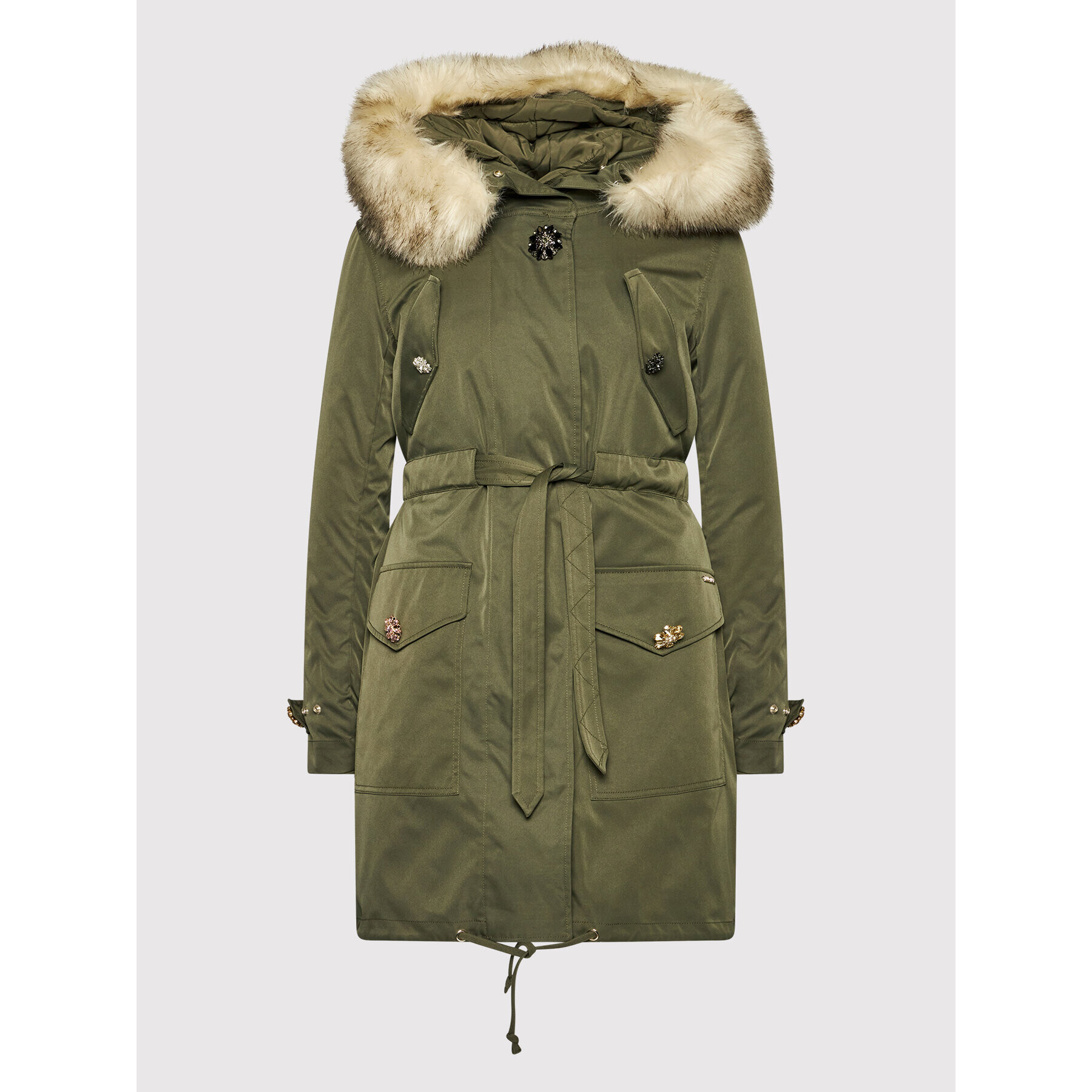 Blugirl Blumarine Parka RH1265-T8727 Zelená Regular Fit - Pepit.sk