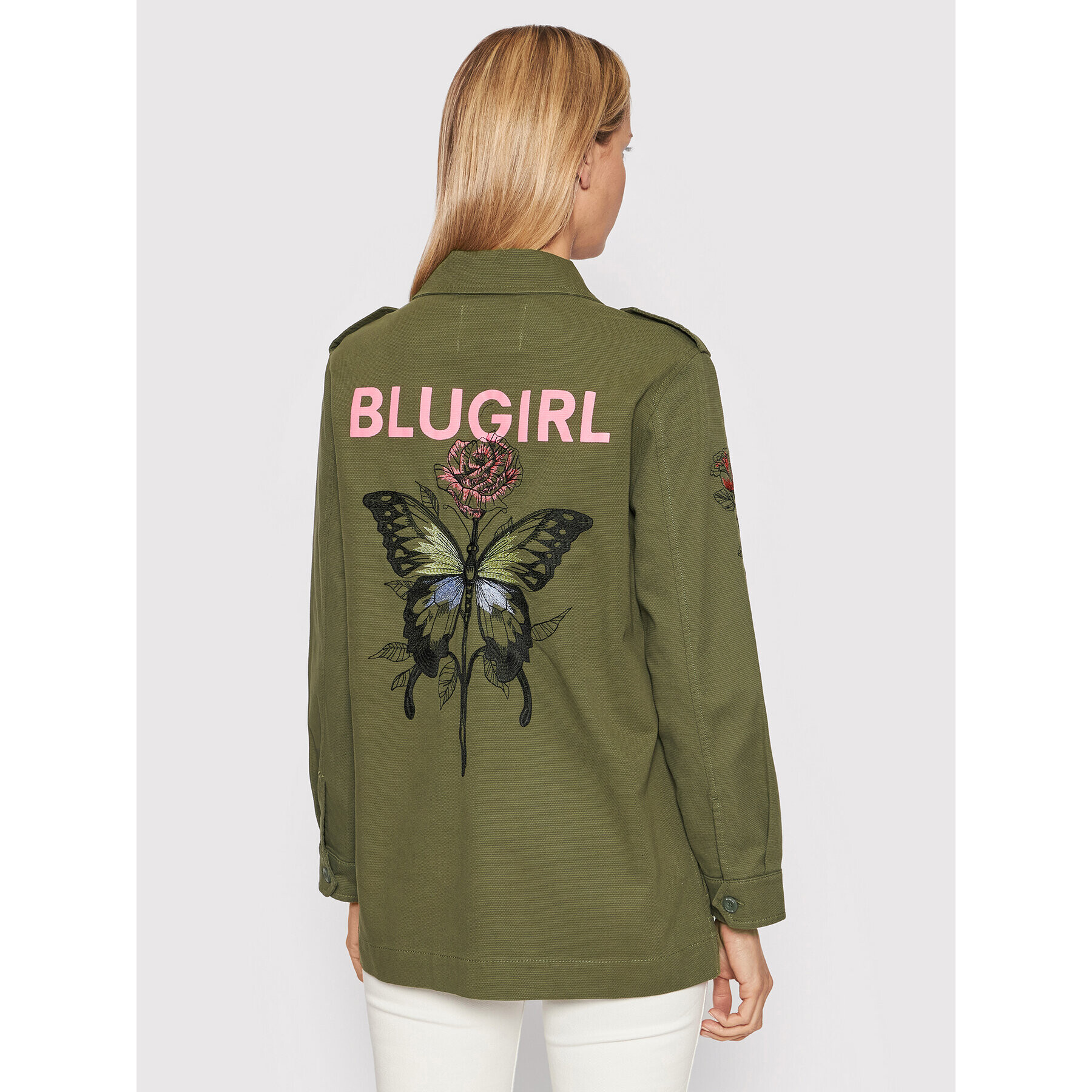 Blugirl Blumarine Prechodná bunda RA2034-T3074 Zelená Relaxed Fit - Pepit.sk