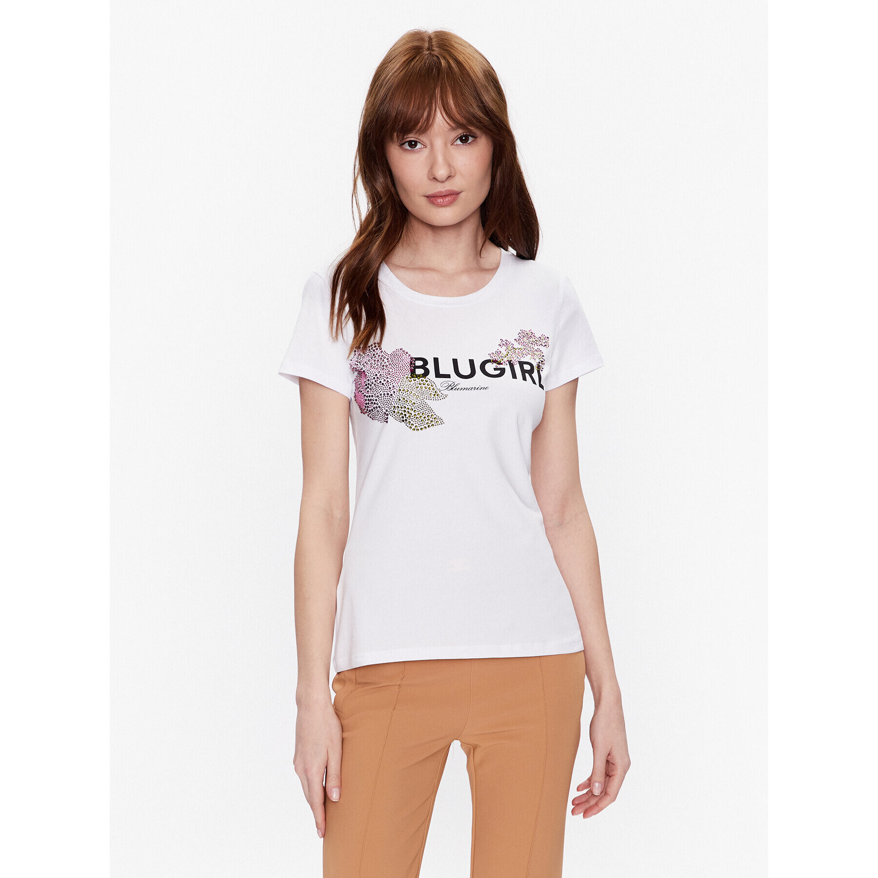 Blugirl Blumarine Tričko RA3157-J5003 Biela Regular Fit - Pepit.sk