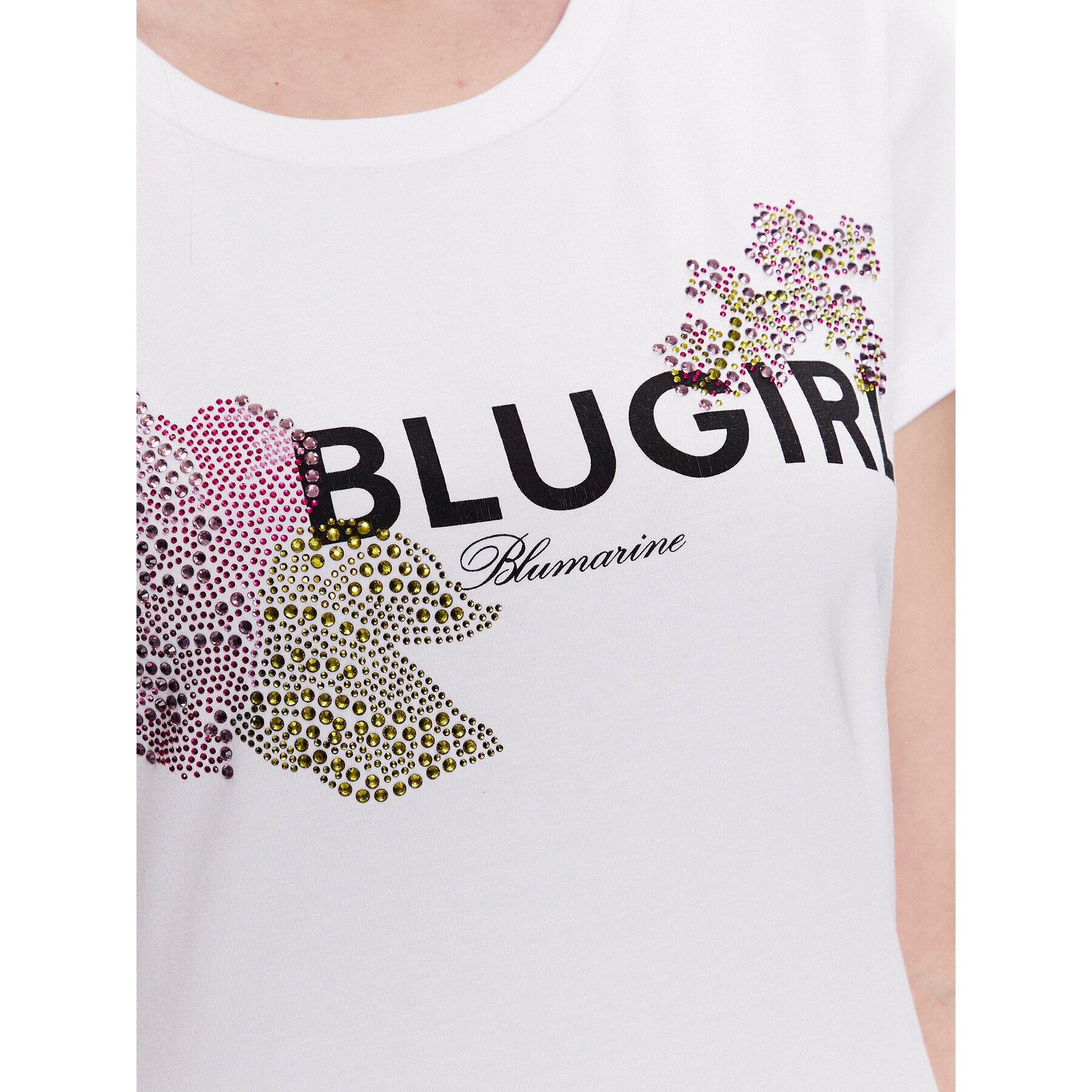 Blugirl Blumarine Tričko RA3157-J5003 Biela Regular Fit - Pepit.sk