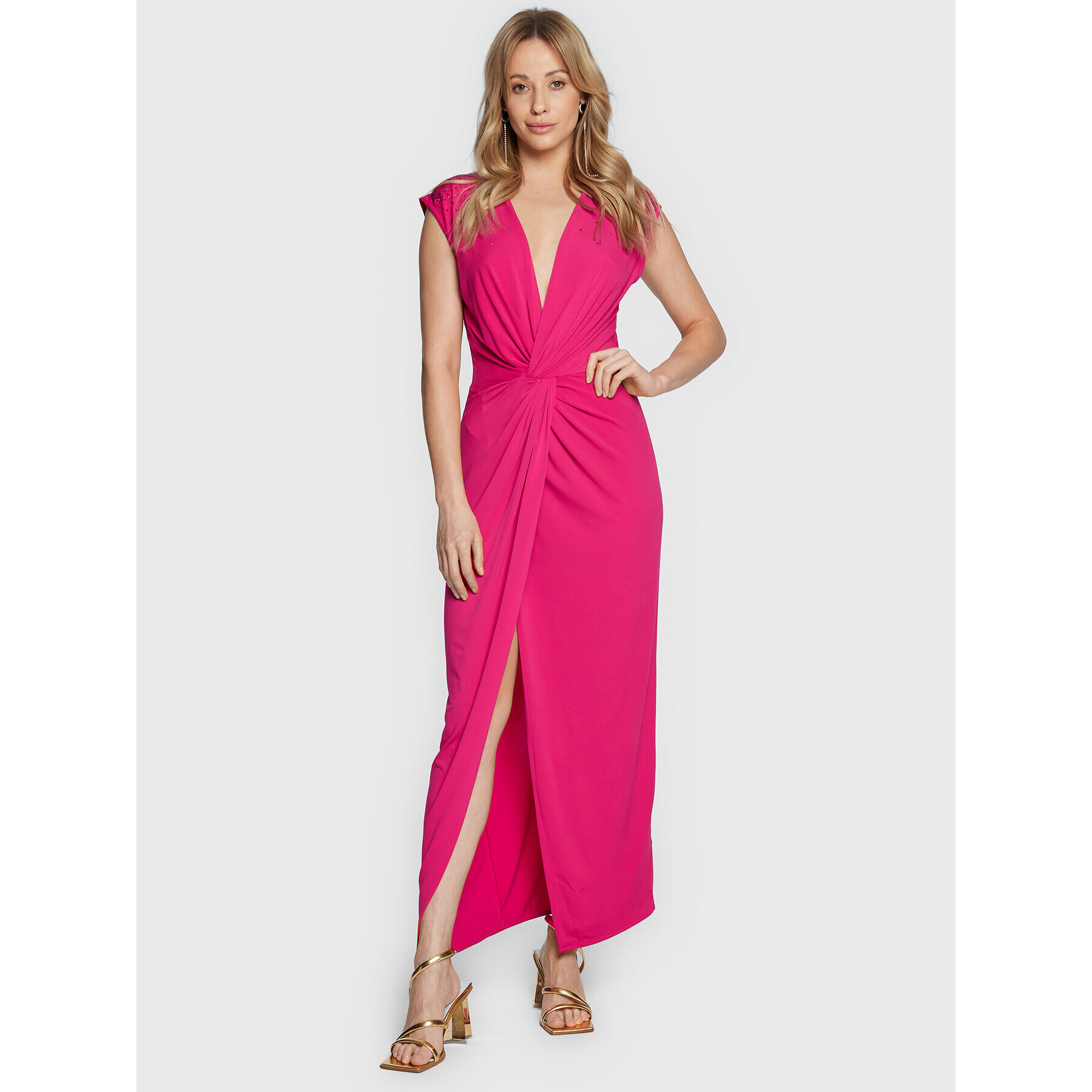 Blugirl Blumarine Večerné šaty RA3066-J6634 Ružová Regular Fit - Pepit.sk