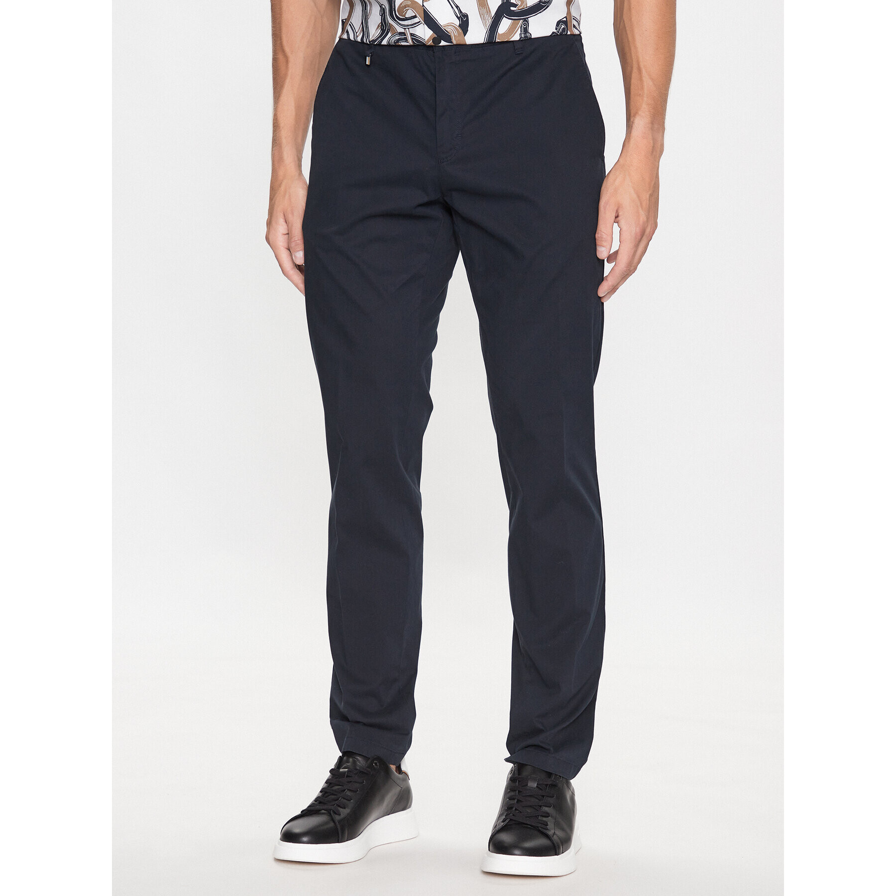 Boss Bavlnené nohavice 50488493 Tmavomodrá Slim Fit - Pepit.sk