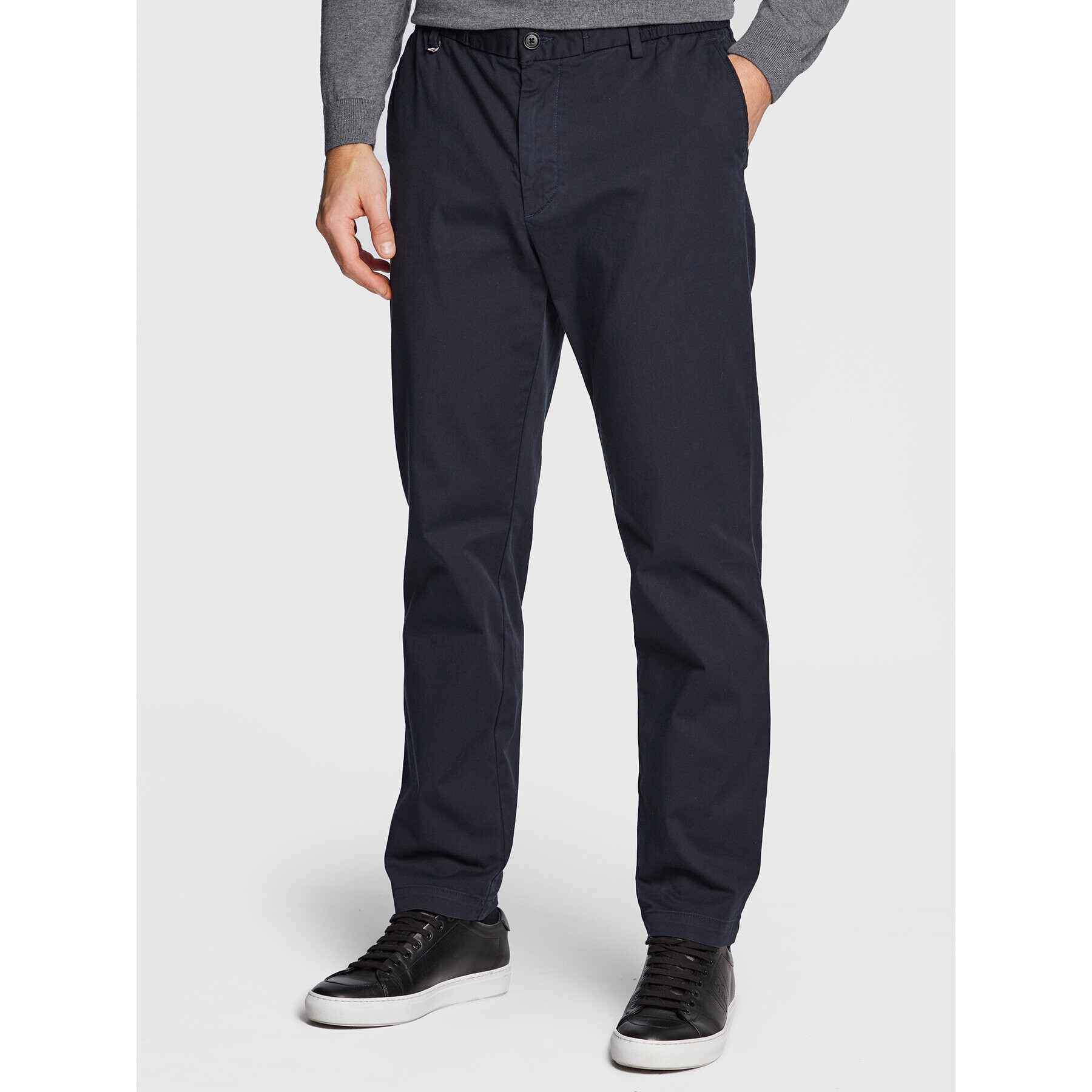 Boss Bavlnené nohavice Kane-Ds 50478577 Tmavomodrá Slim Fit - Pepit.sk