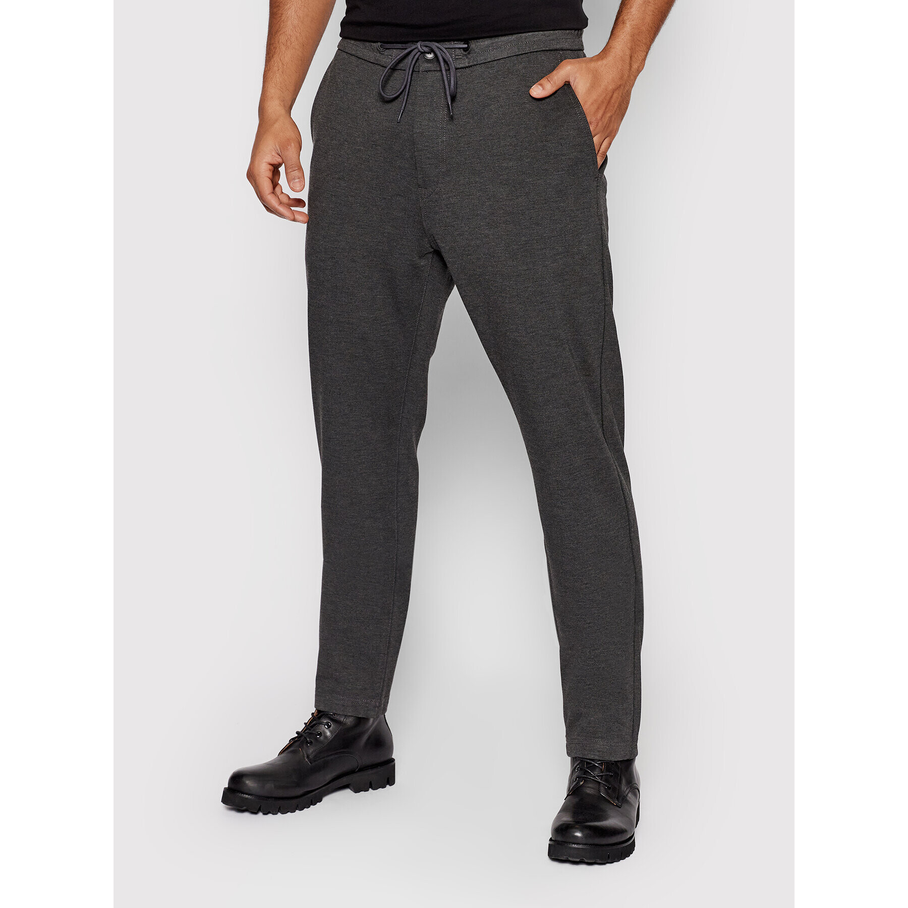 Boss Bavlnené nohavice Taber-Ds 50462520 Sivá Slim Fit - Pepit.sk