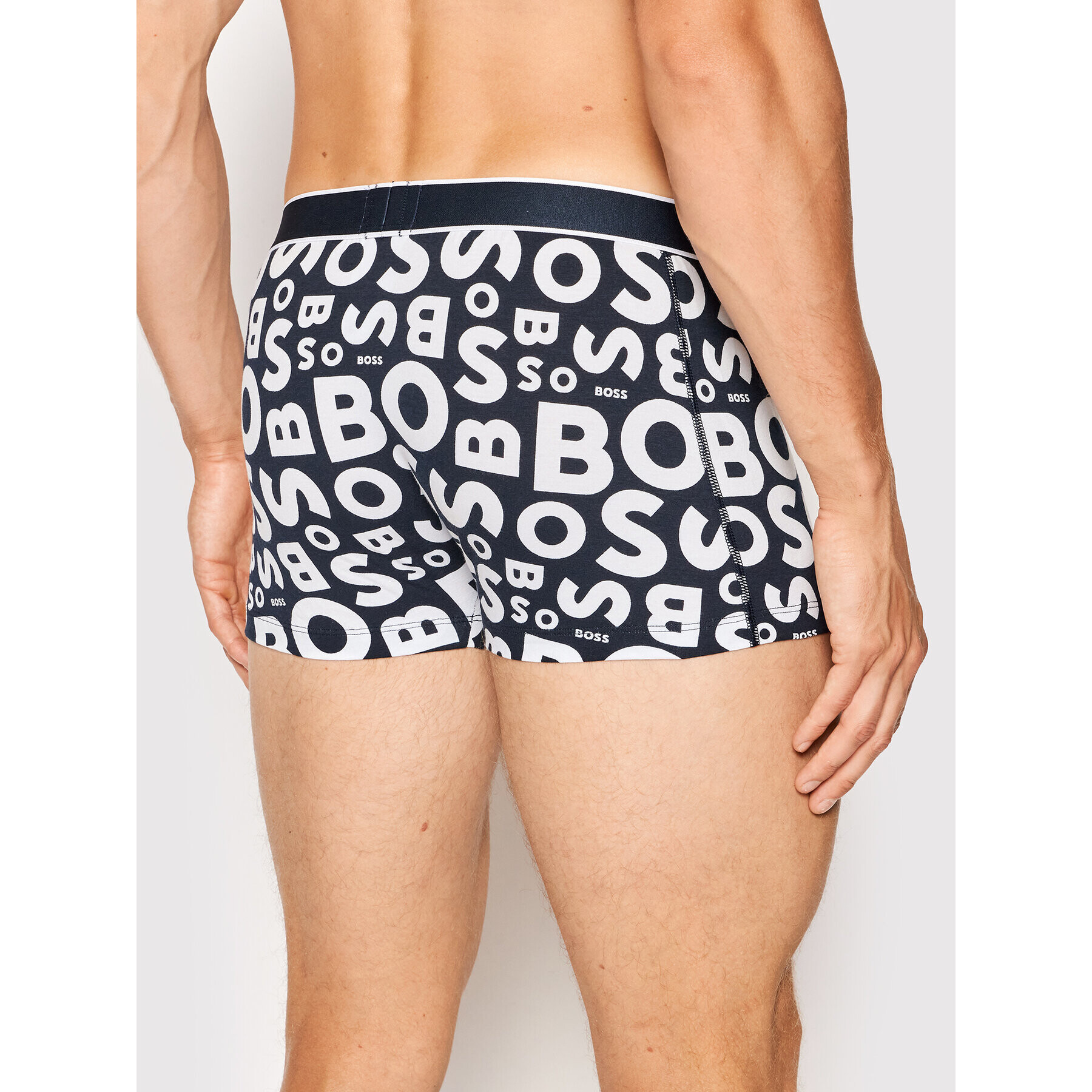 Boss Boxerky 24 Print 50472568 Tmavomodrá - Pepit.sk