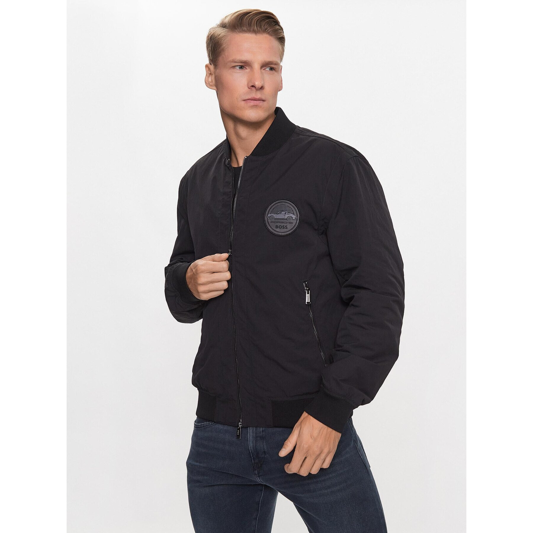 Boss Bundy bomber Coperto 50499031 Čierna Regular Fit - Pepit.sk