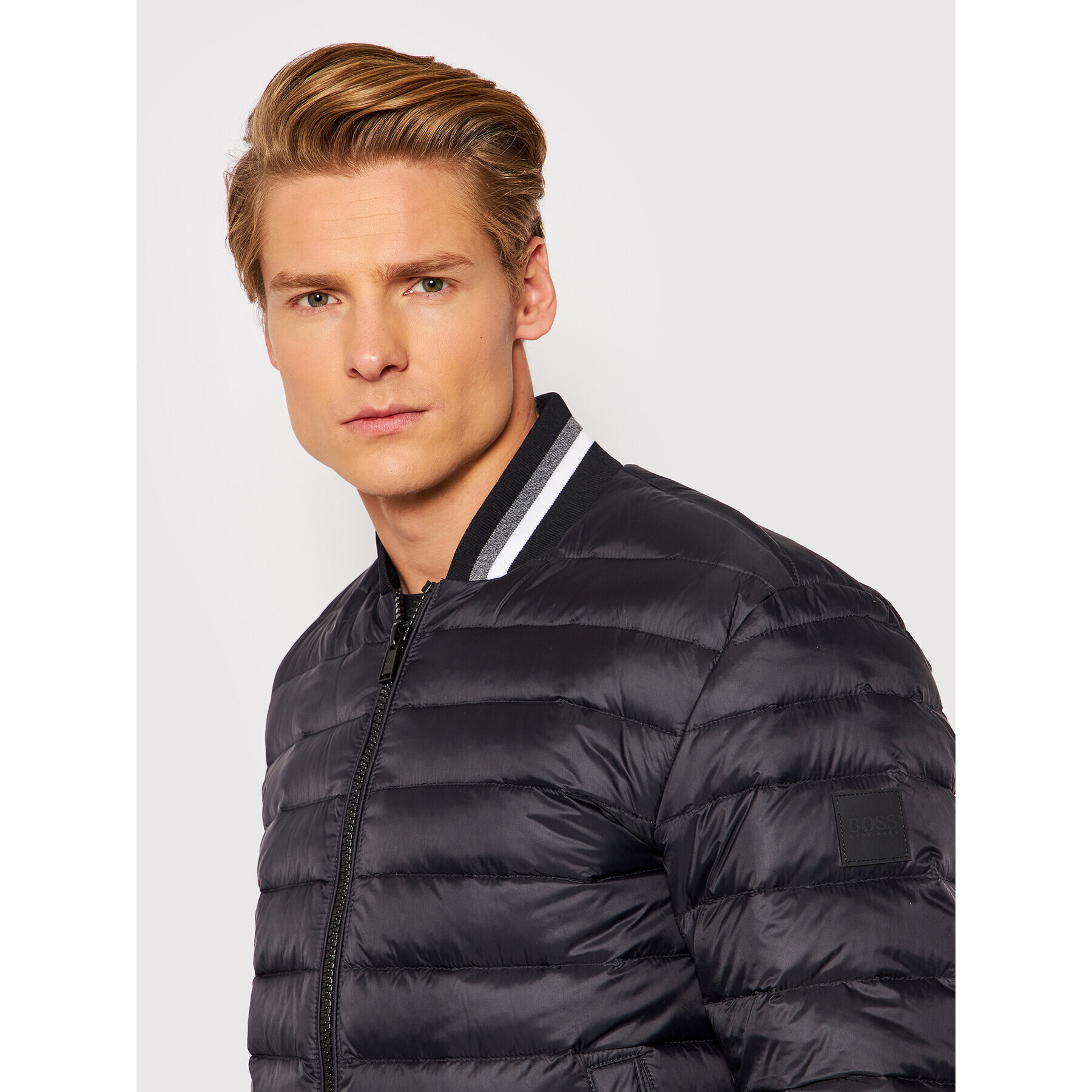 Boss Bundy bomber Danno 50454440 Čierna Regular Fit - Pepit.sk