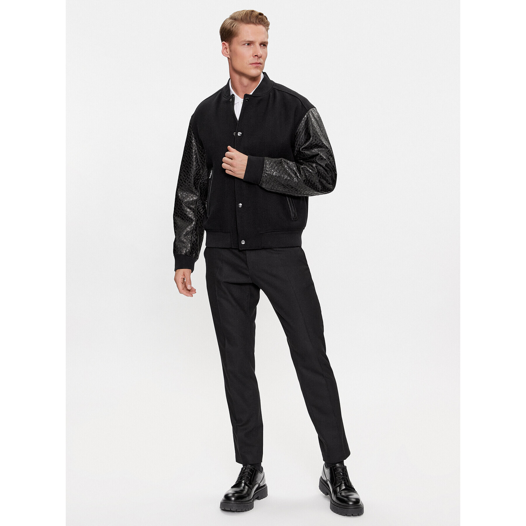 Boss Bundy bomber Motiver1 50499589 Čierna Regular Fit - Pepit.sk