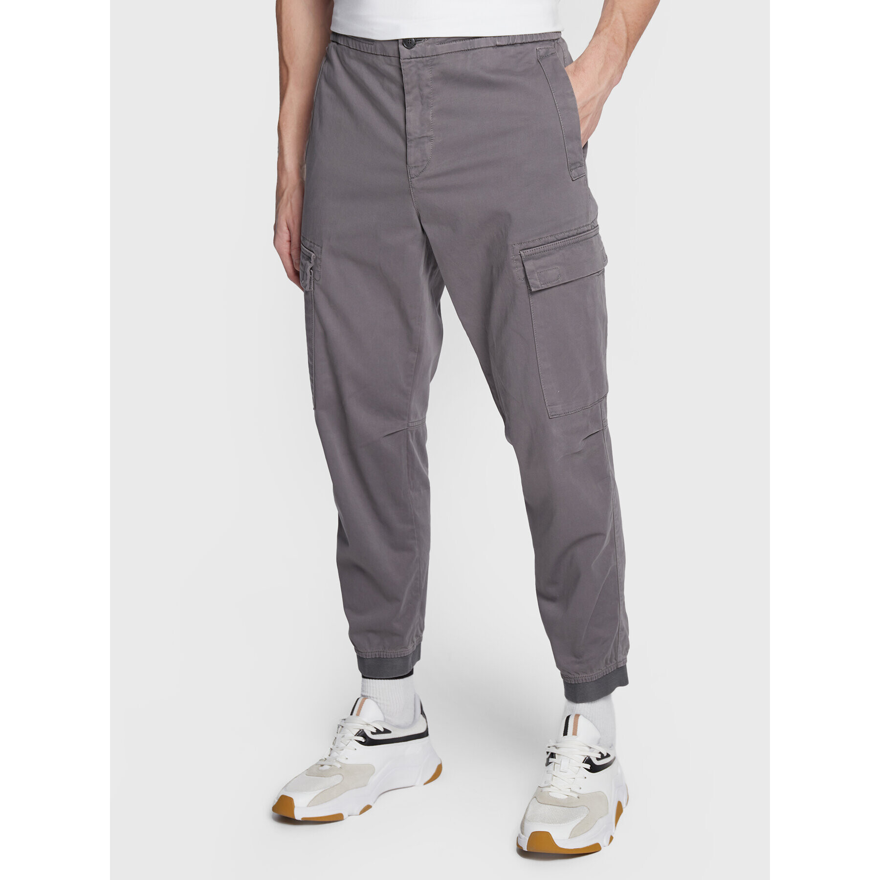 Boss Jogger nohavice Sisla 50477715 Sivá Relaxed Fit - Pepit.sk