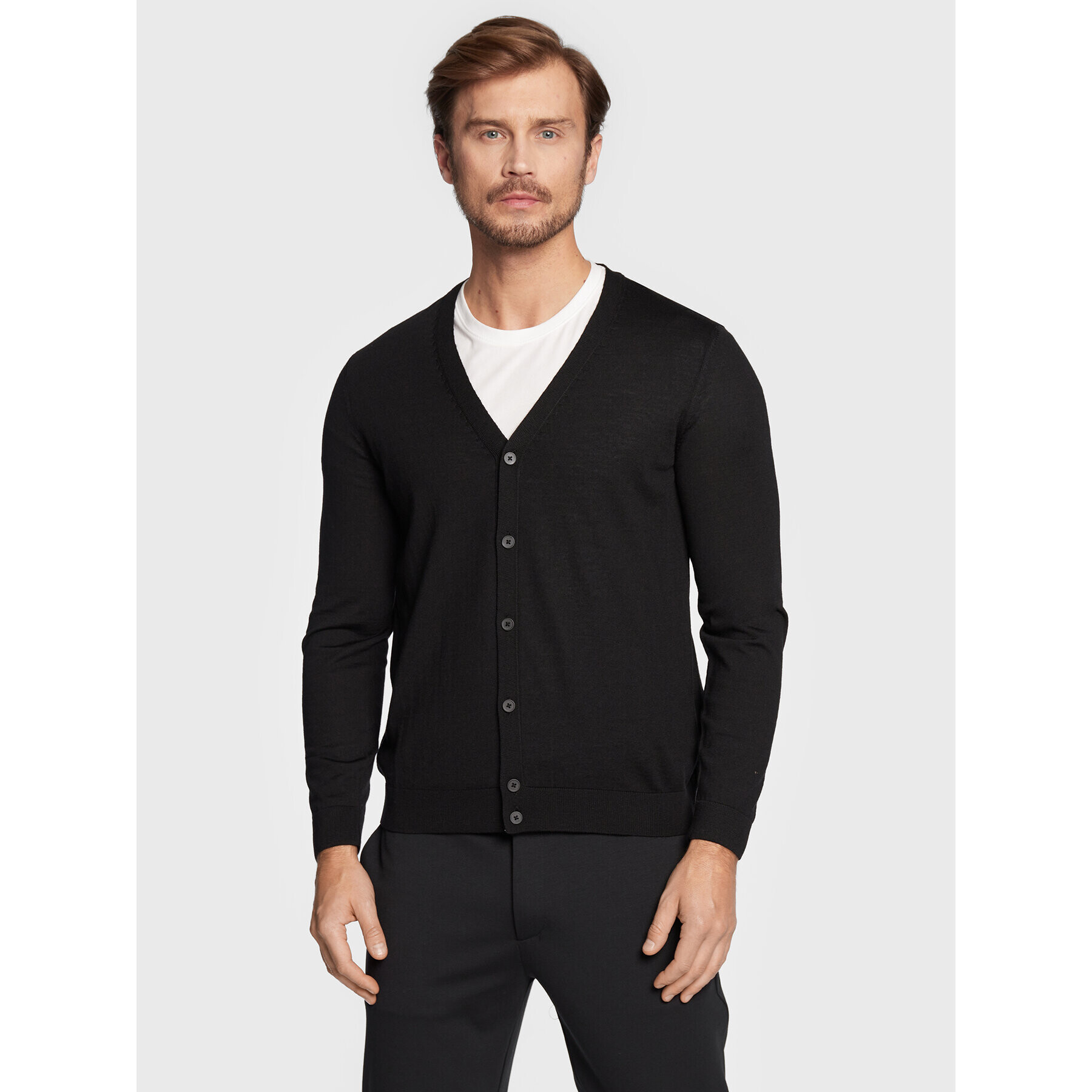 Boss Kardigán Mardon-L 50476356 Čierna Slim Fit - Pepit.sk