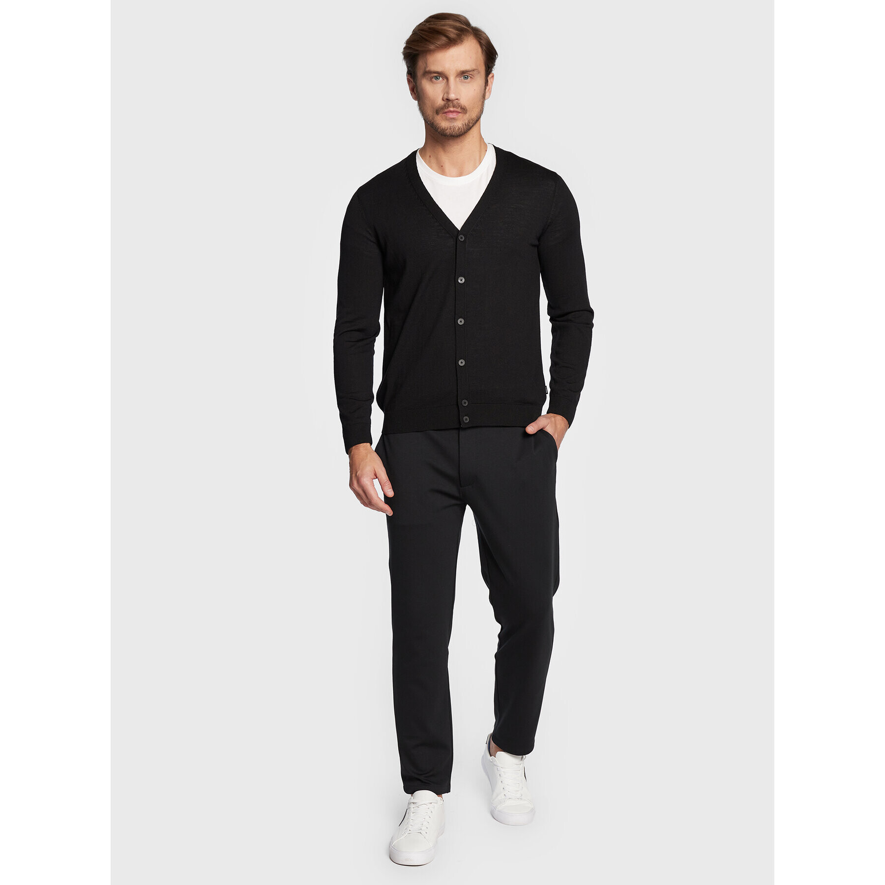 Boss Kardigán Mardon-L 50476356 Čierna Slim Fit - Pepit.sk