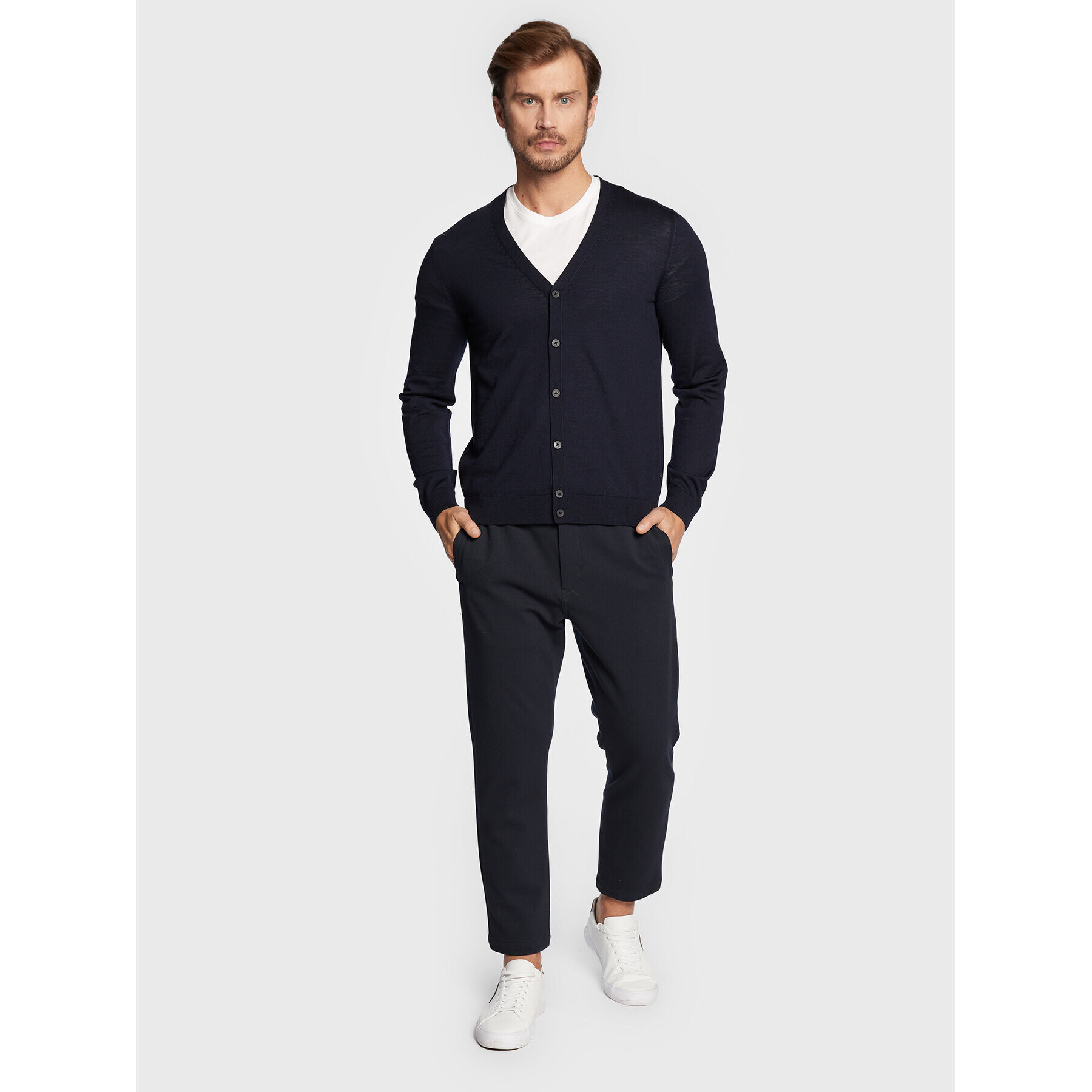 Boss Kardigán Mardon-L 50476356 Tmavomodrá Slim Fit - Pepit.sk