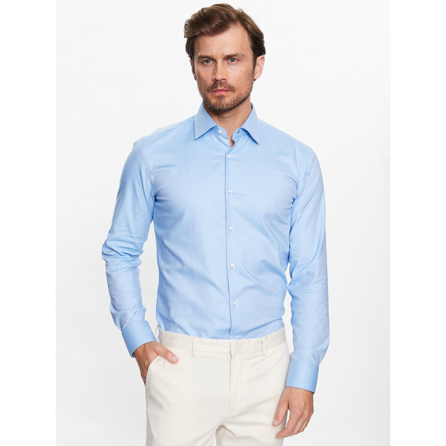 Boss Košeľa 50470583 Modrá Slim Fit - Pepit.sk