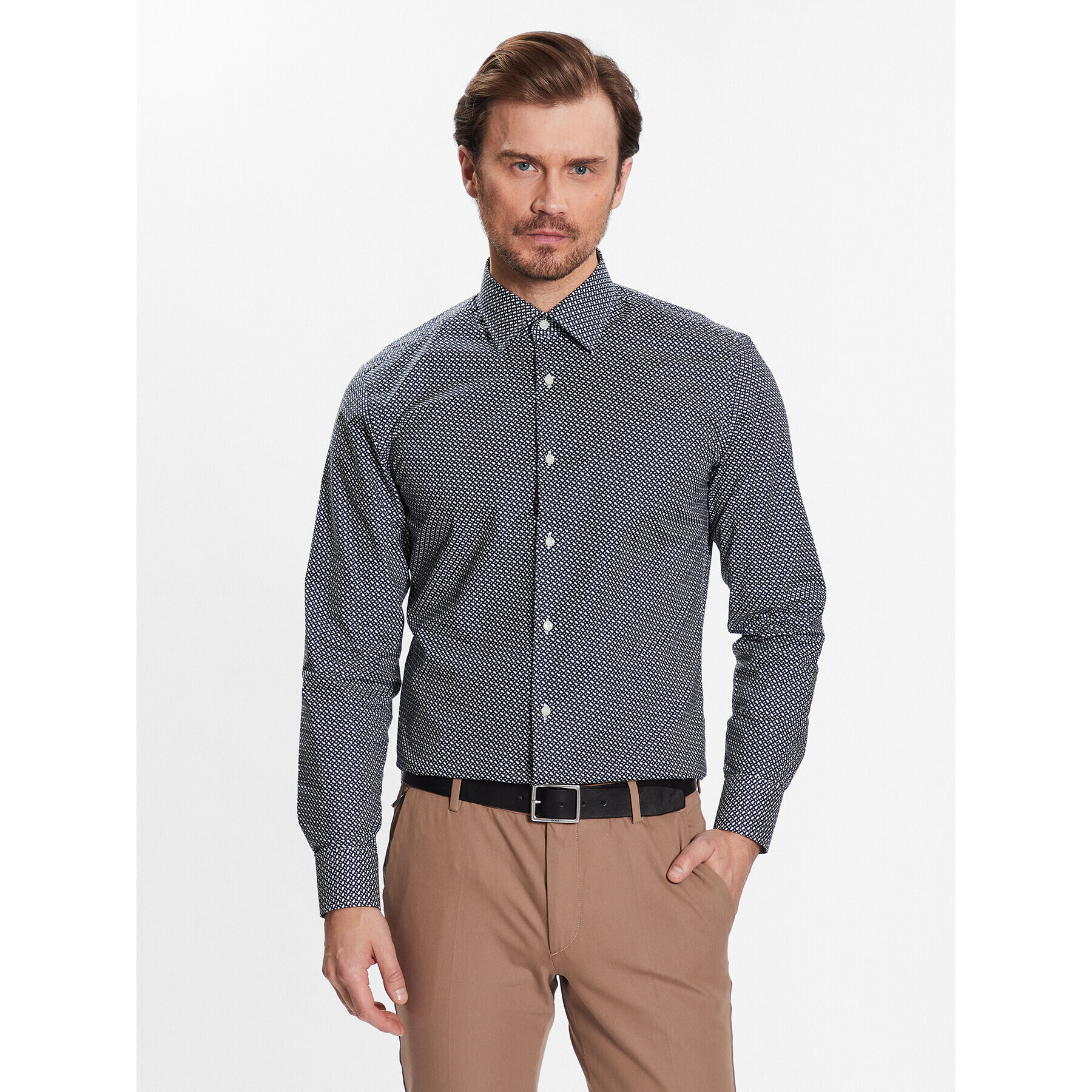 Boss Košeľa 50478620 Modrá Slim Fit - Pepit.sk