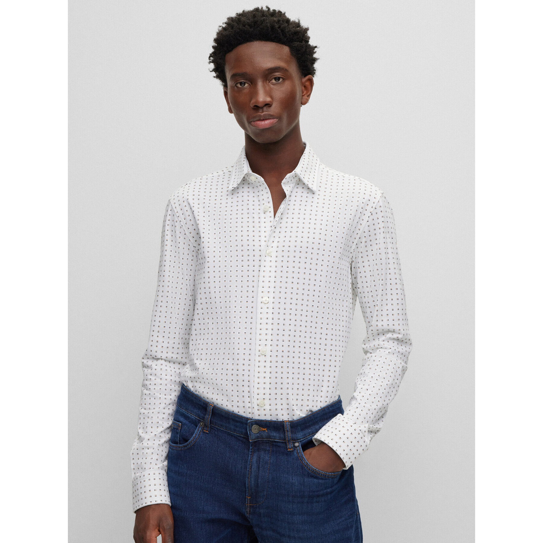 Boss Košeľa 50488342 Biela Slim Fit - Pepit.sk