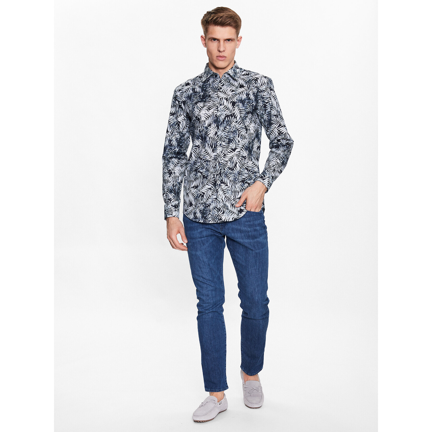 Boss Košeľa 50490034 Modrá Slim Fit - Pepit.sk