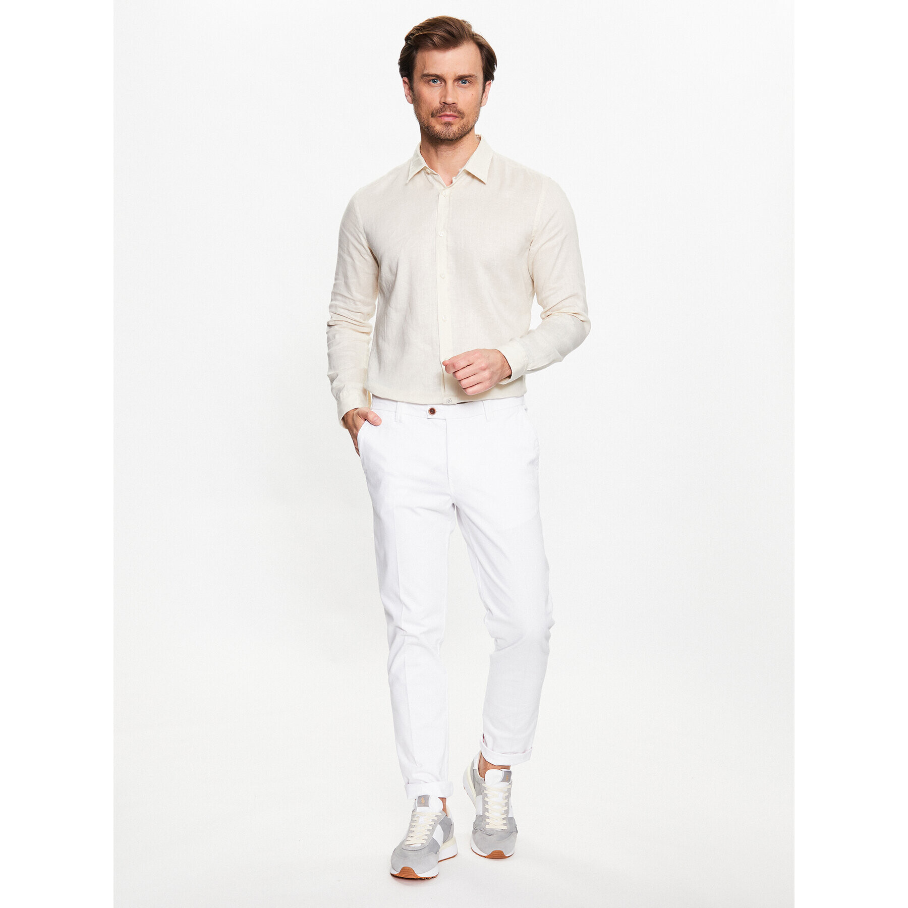 Boss Košeľa 50490352 Biela Slim Fit - Pepit.sk